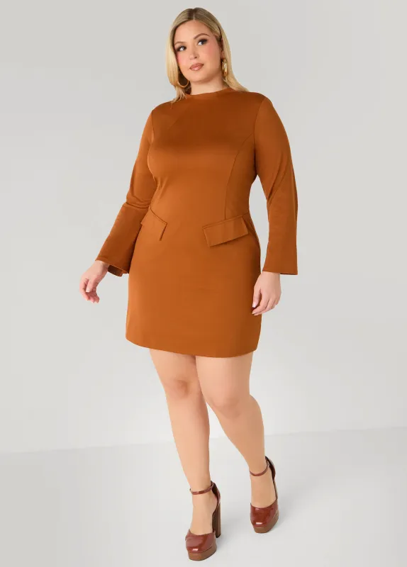 Split Bell Cuff Mini Dress made by Ashley Stewart