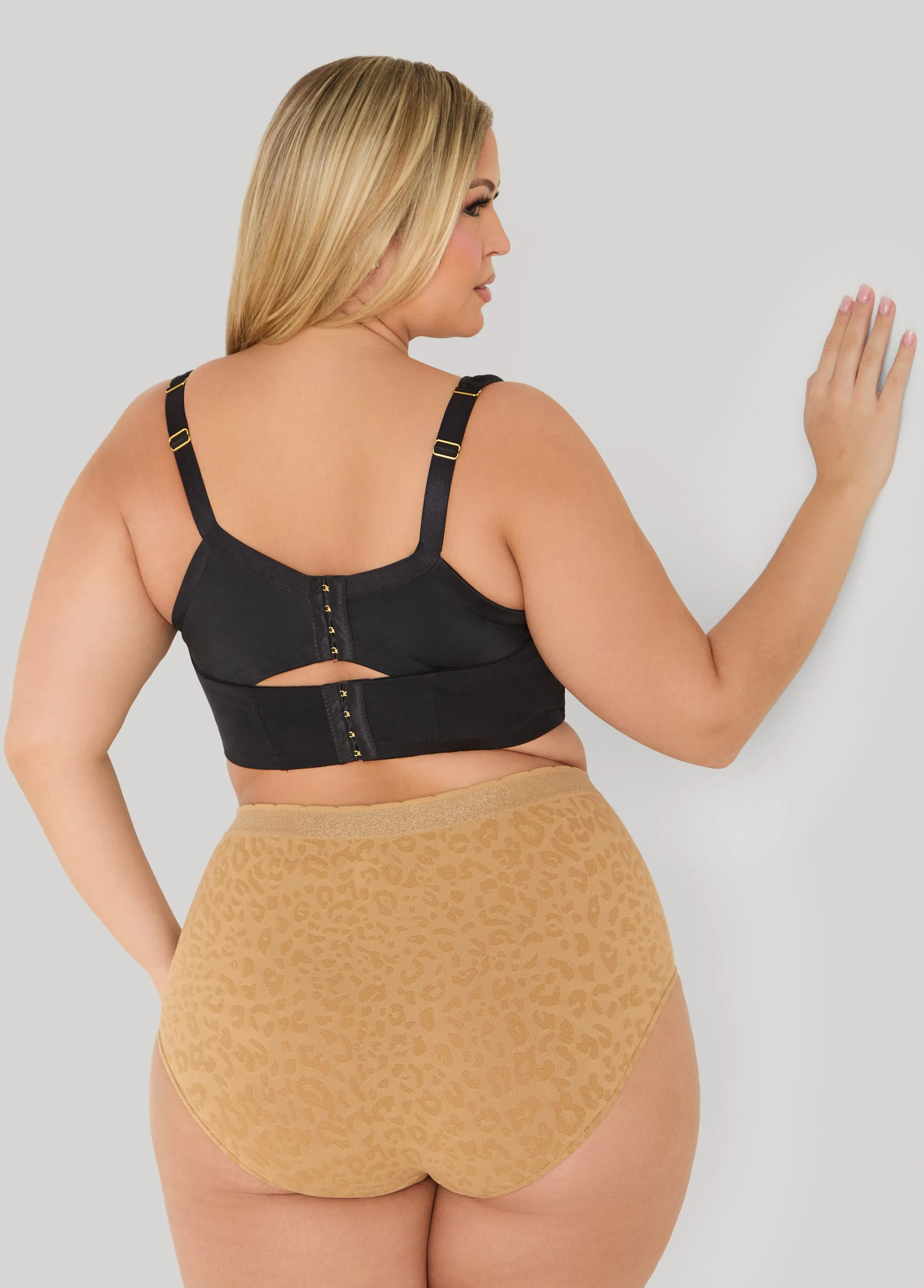 Seamless Leopard Jacquard Briefs sold by Ashley Stewart product image thumbnail 2