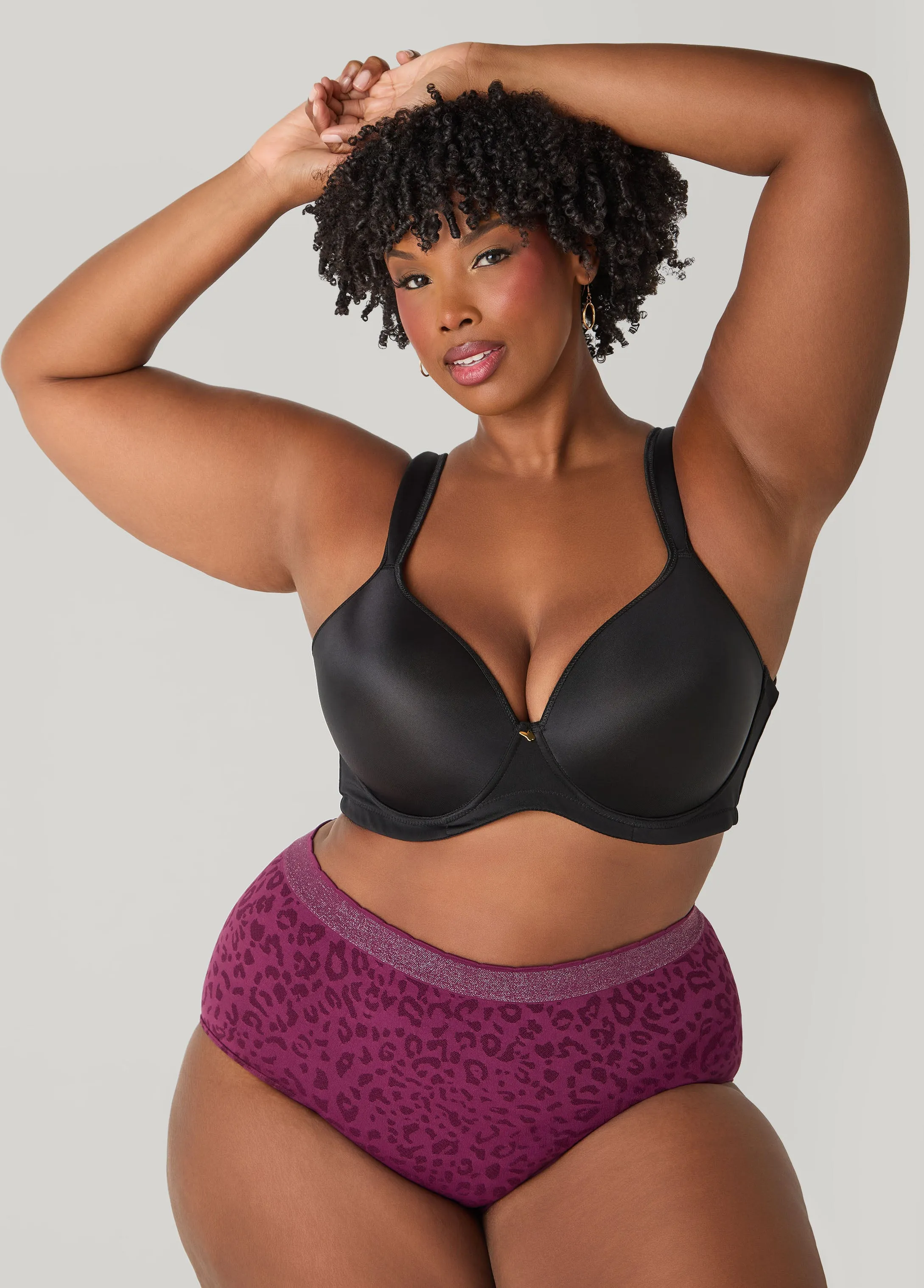 Seamless Leopard Jacquard Briefs sold by Ashley Stewart product image thumbnail 5