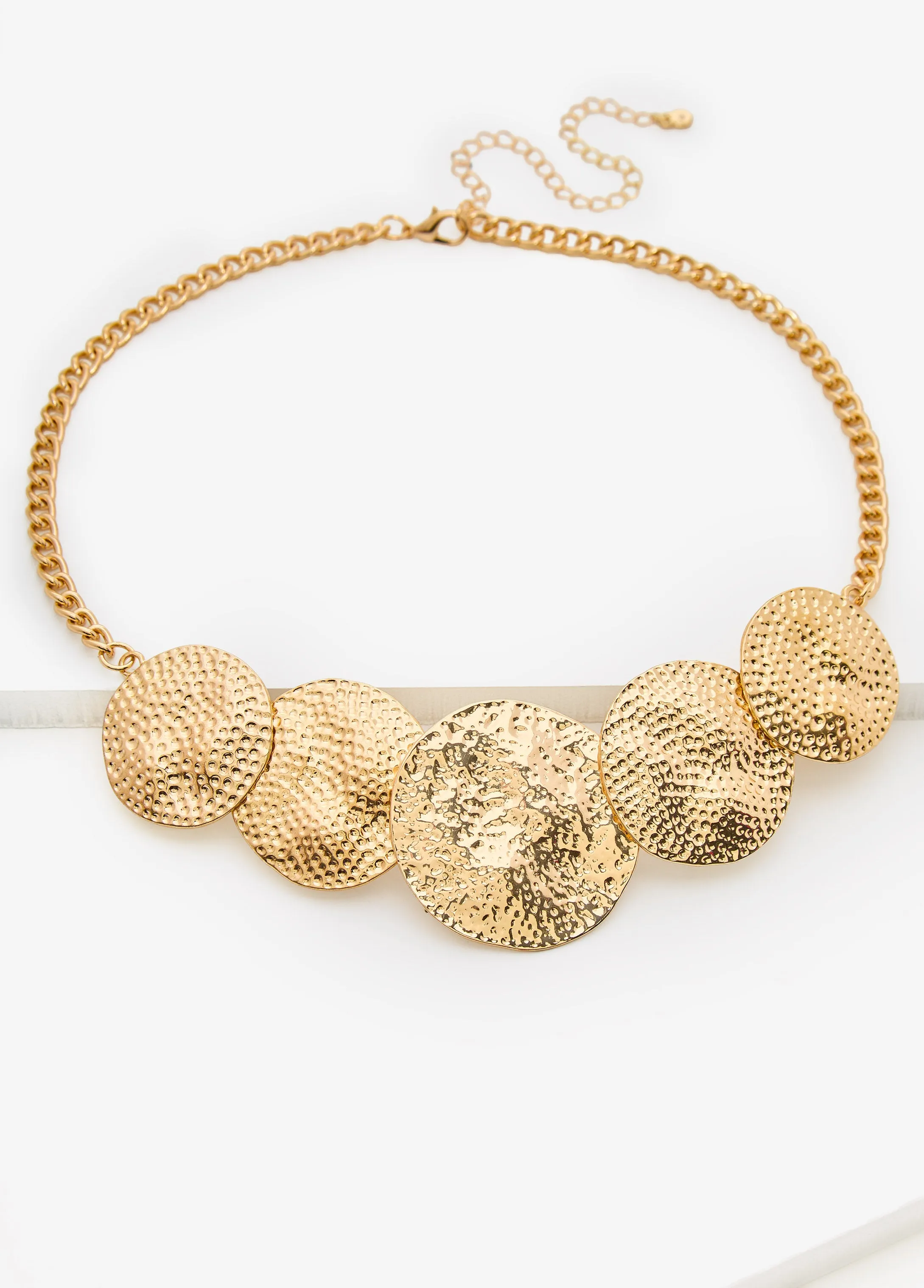 Hammered Disc Necklace sold by Ashley Stewart