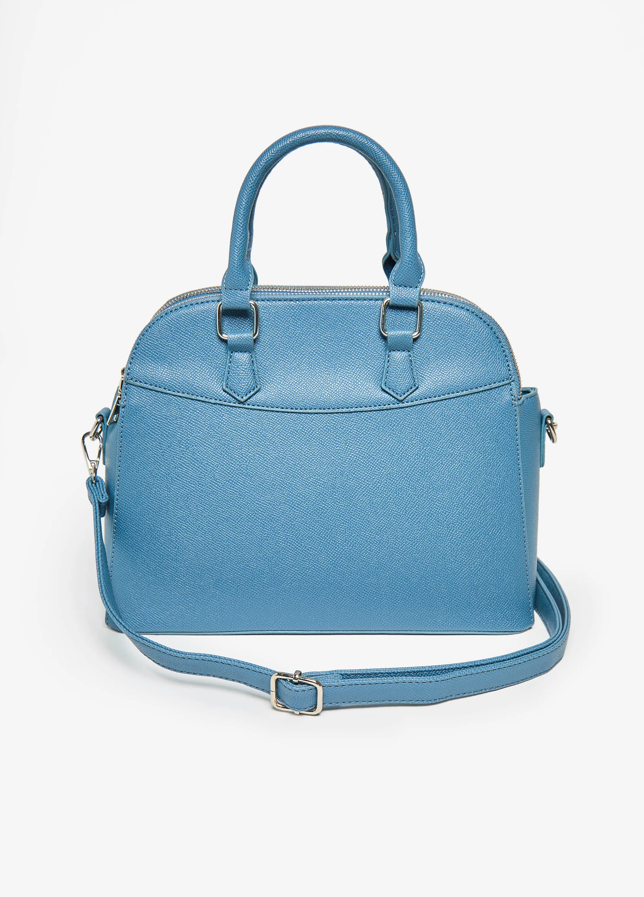 Top Handle Textured Faux Leather Satchel sold by Ashley Stewart