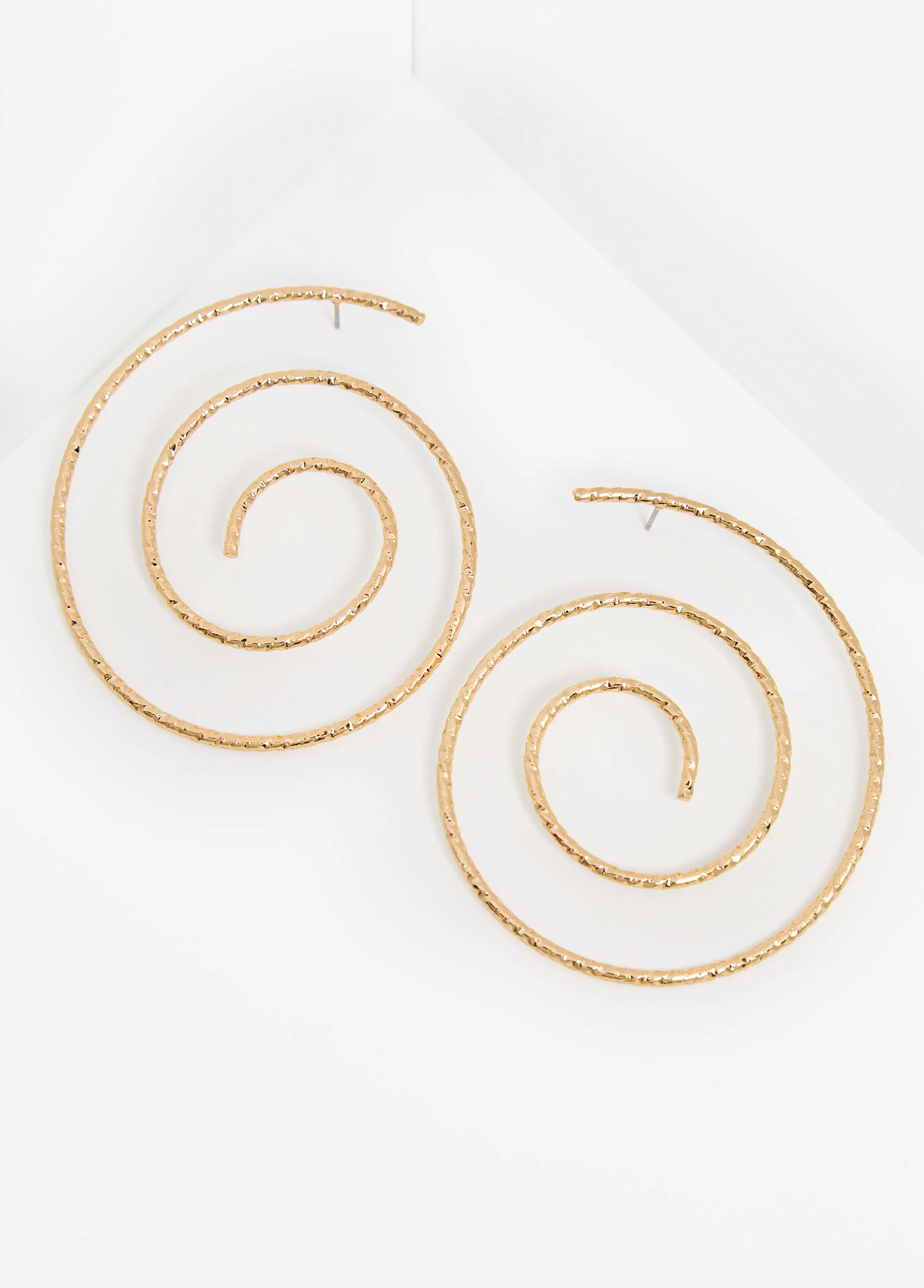 Gold Tone Swirl Earrings sold by Ashley Stewart