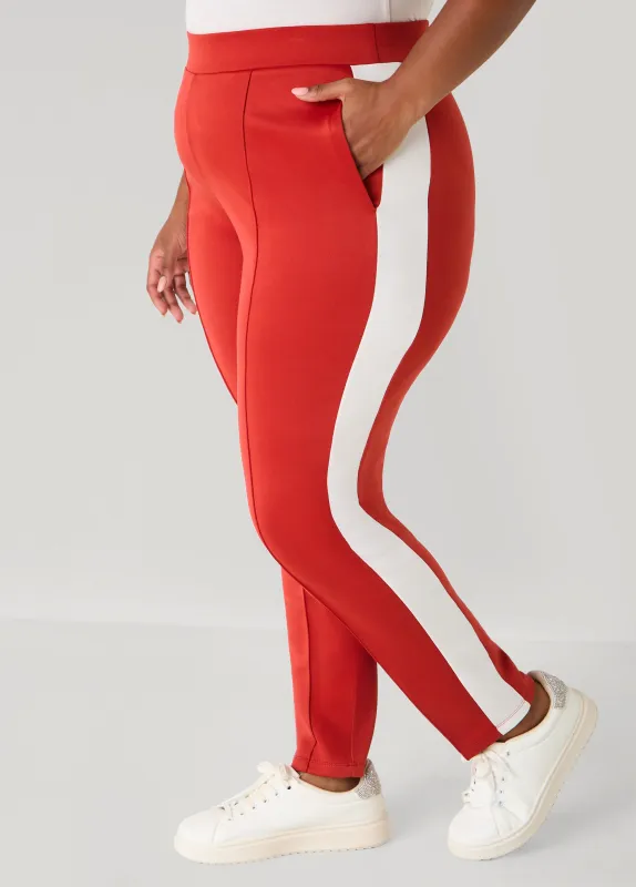 Pintucked Two Tone Leggings sold by Ashley Stewart