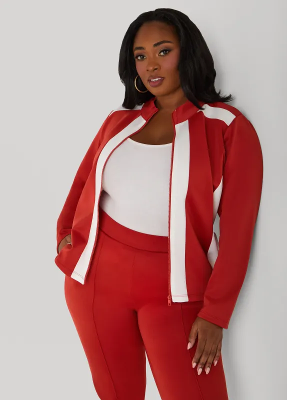 Two Tone Track Jacket sold by Ashley Stewart