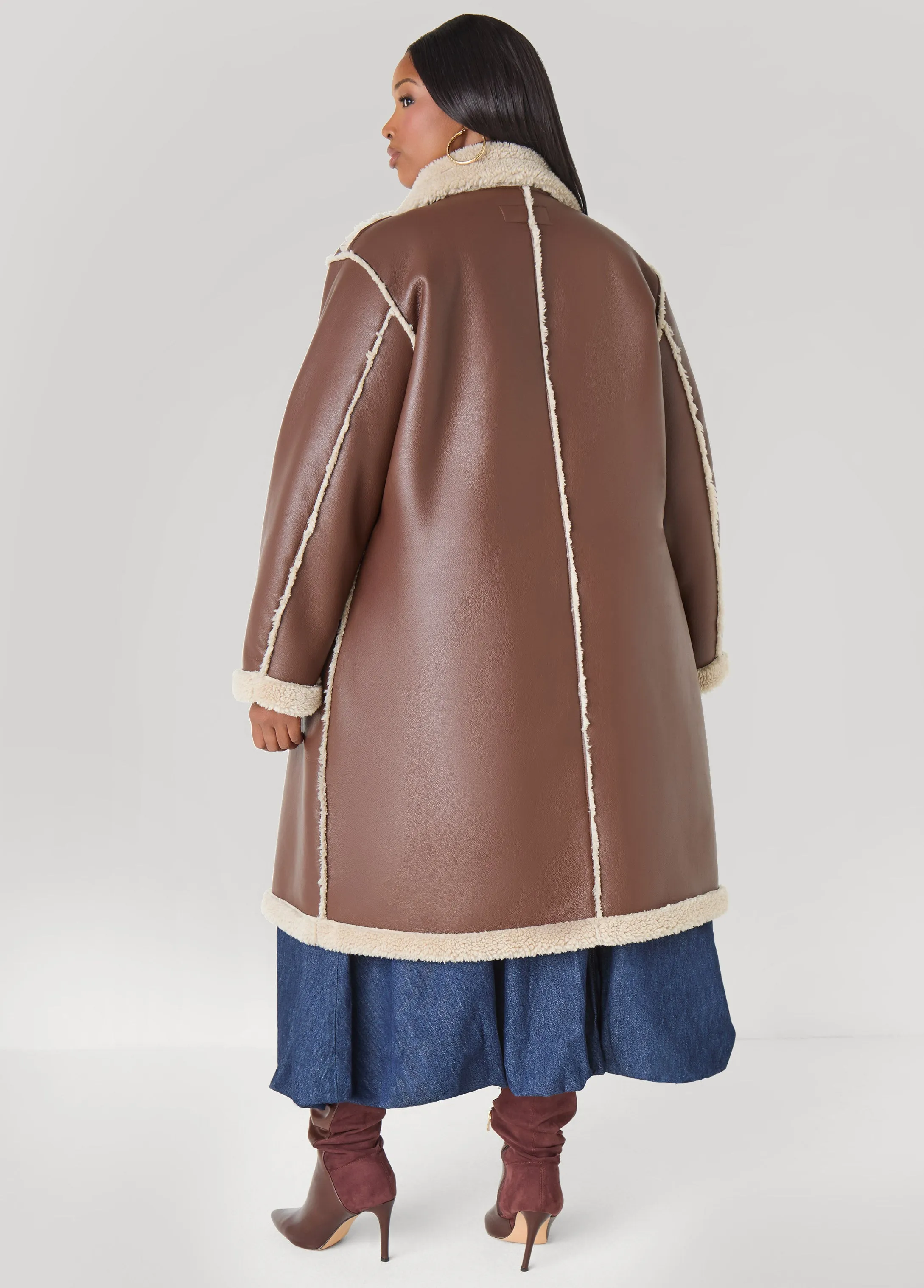 Faux Shearling Coat sold by Ashley Stewart product image thumbnail 5