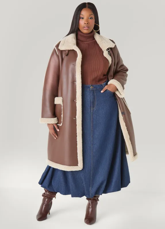 Faux Shearling Coat sold by Ashley Stewart