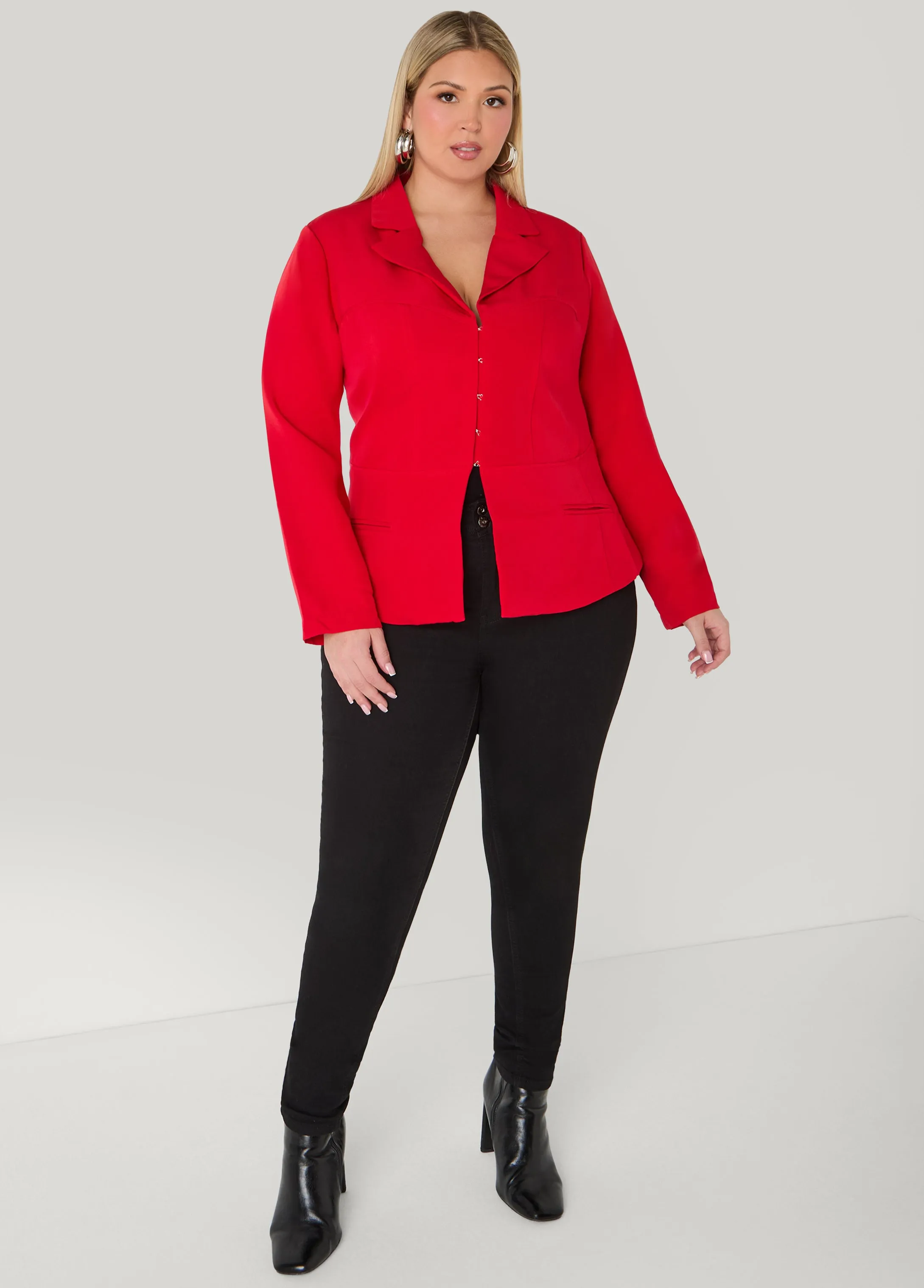 Corset Paneled Jacket sold by Ashley Stewart product image thumbnail 2