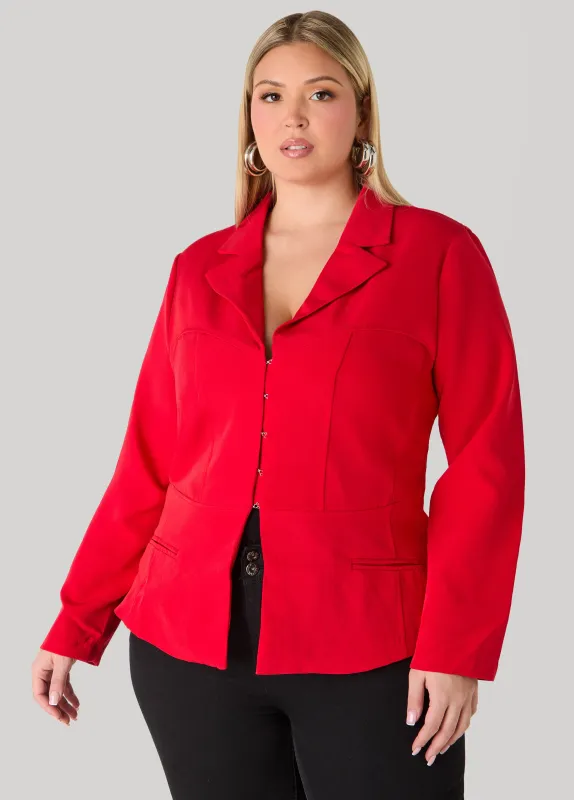 Corset Paneled Jacket sold by Ashley Stewart