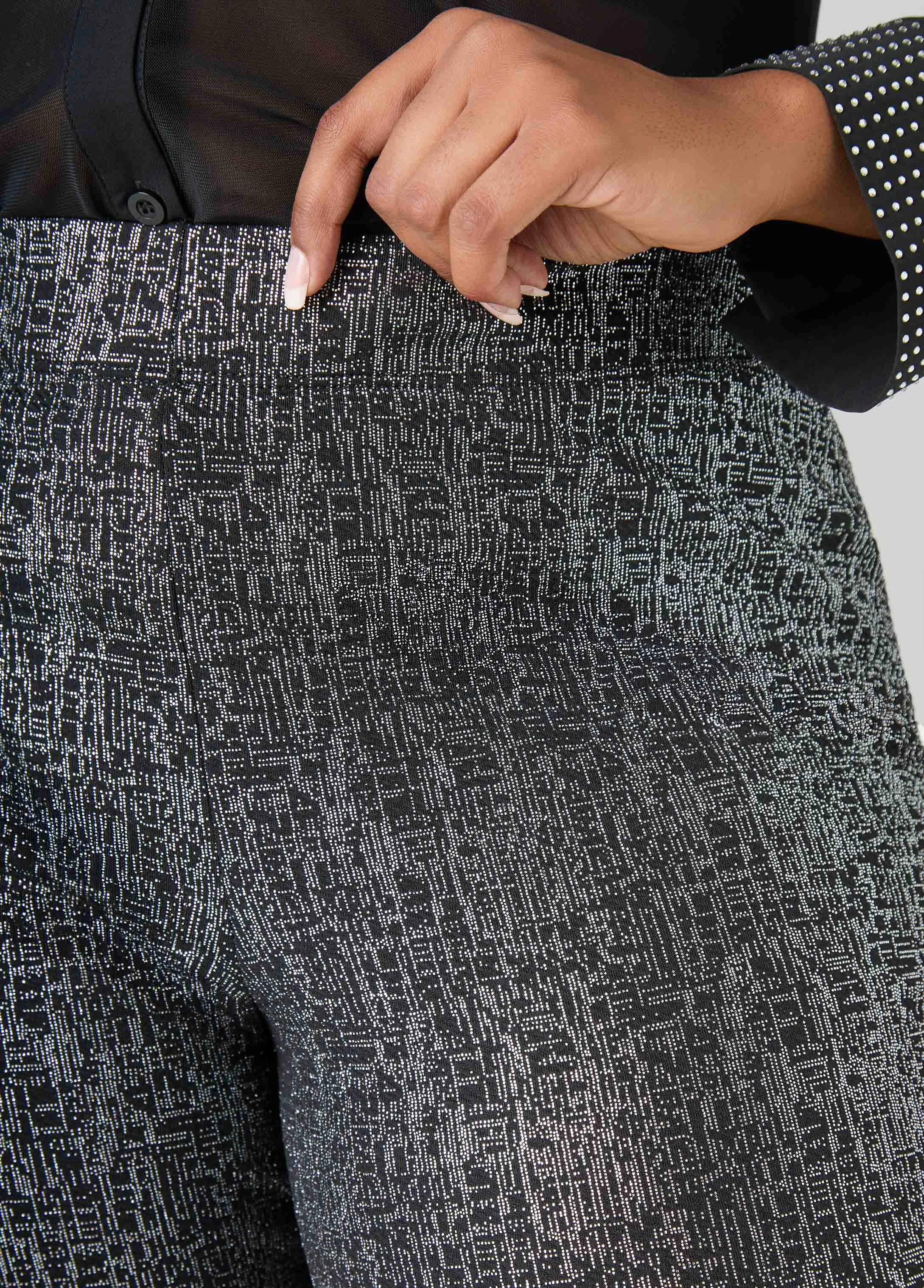 Metallic Wide Leg Pants sold by Ashley Stewart product image thumbnail 3