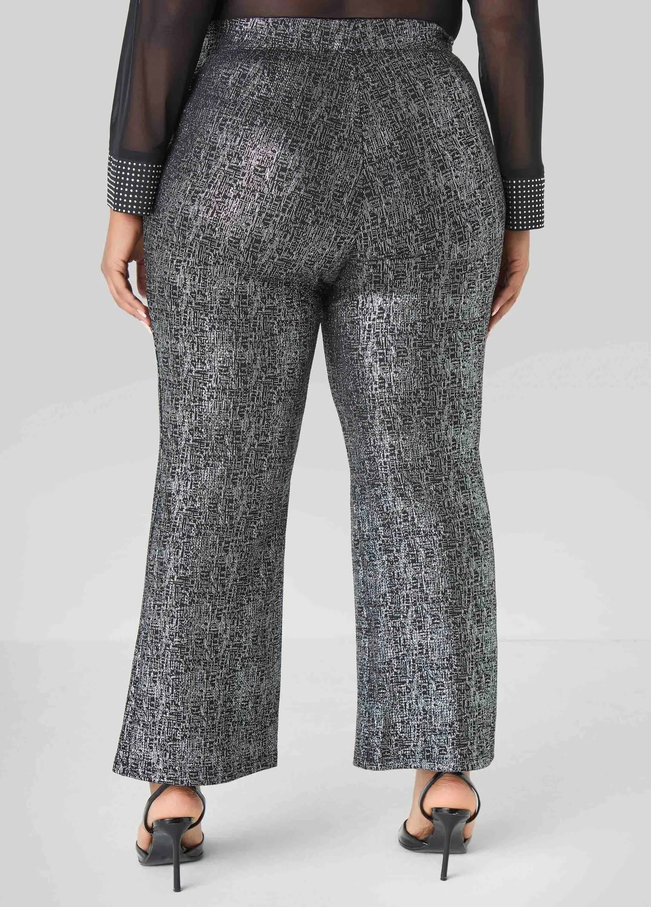 Metallic Wide Leg Pants sold by Ashley Stewart product image thumbnail 4