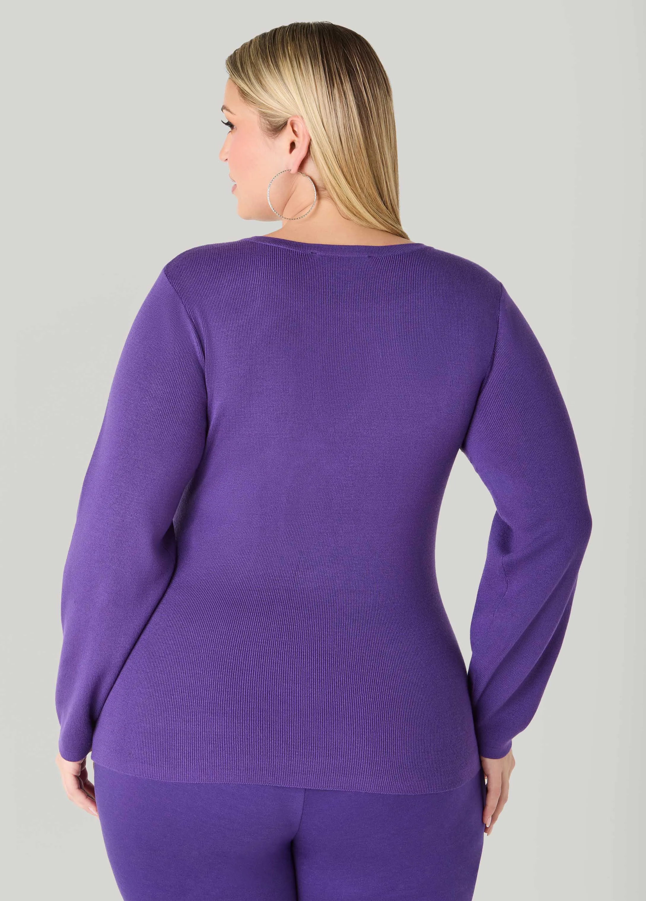 Crystal Cutout Sweater sold by Ashley Stewart product image thumbnail 2