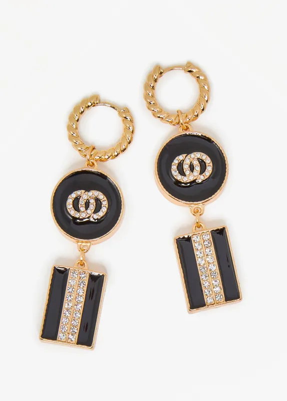 Drop Crystal Rings Earrings made by Ashley Stewart