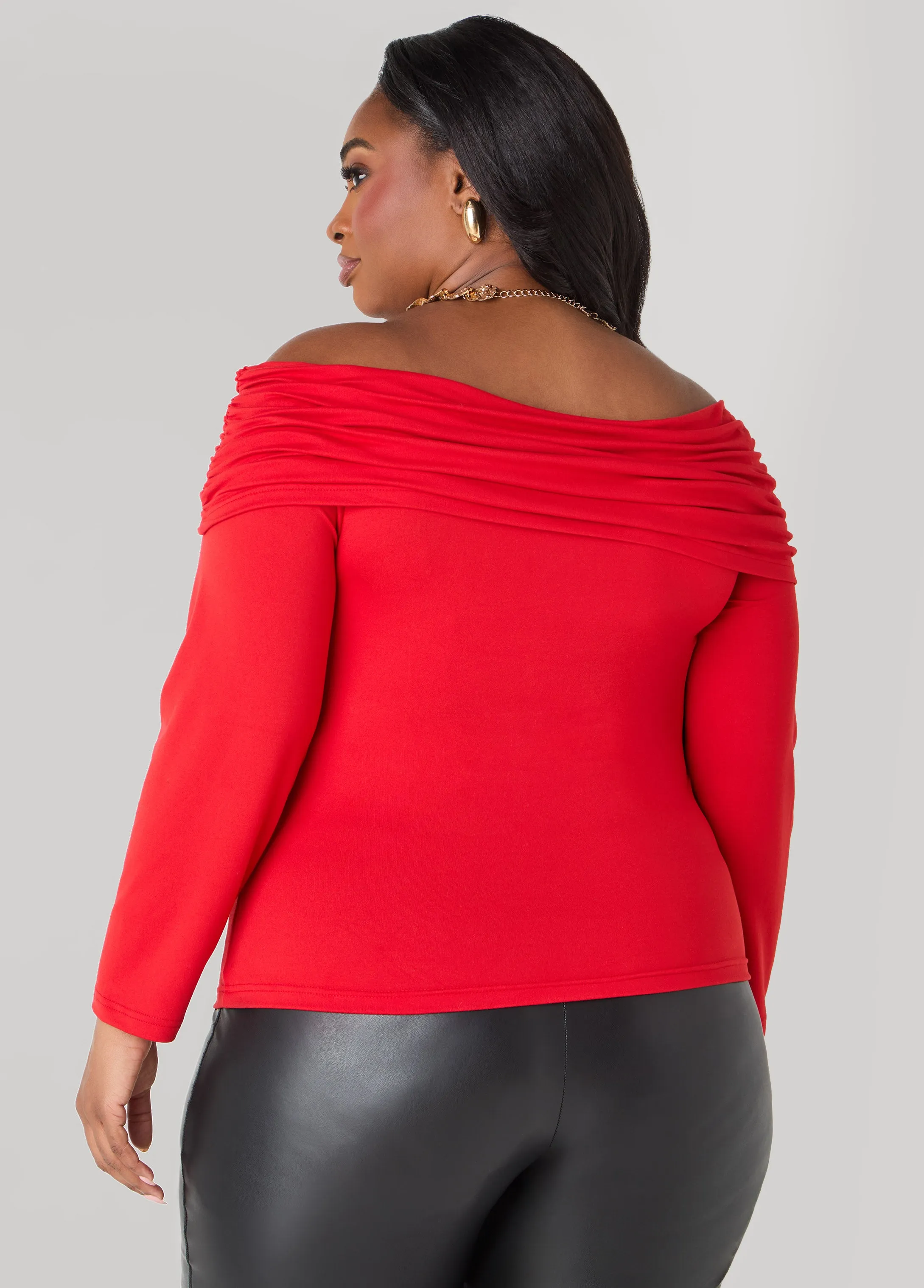 Crisscross Off The Shoulder Top sold by Ashley Stewart product image thumbnail 5