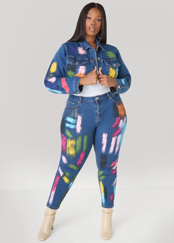 Painted Skinny Jeans sold by Ashley Stewart