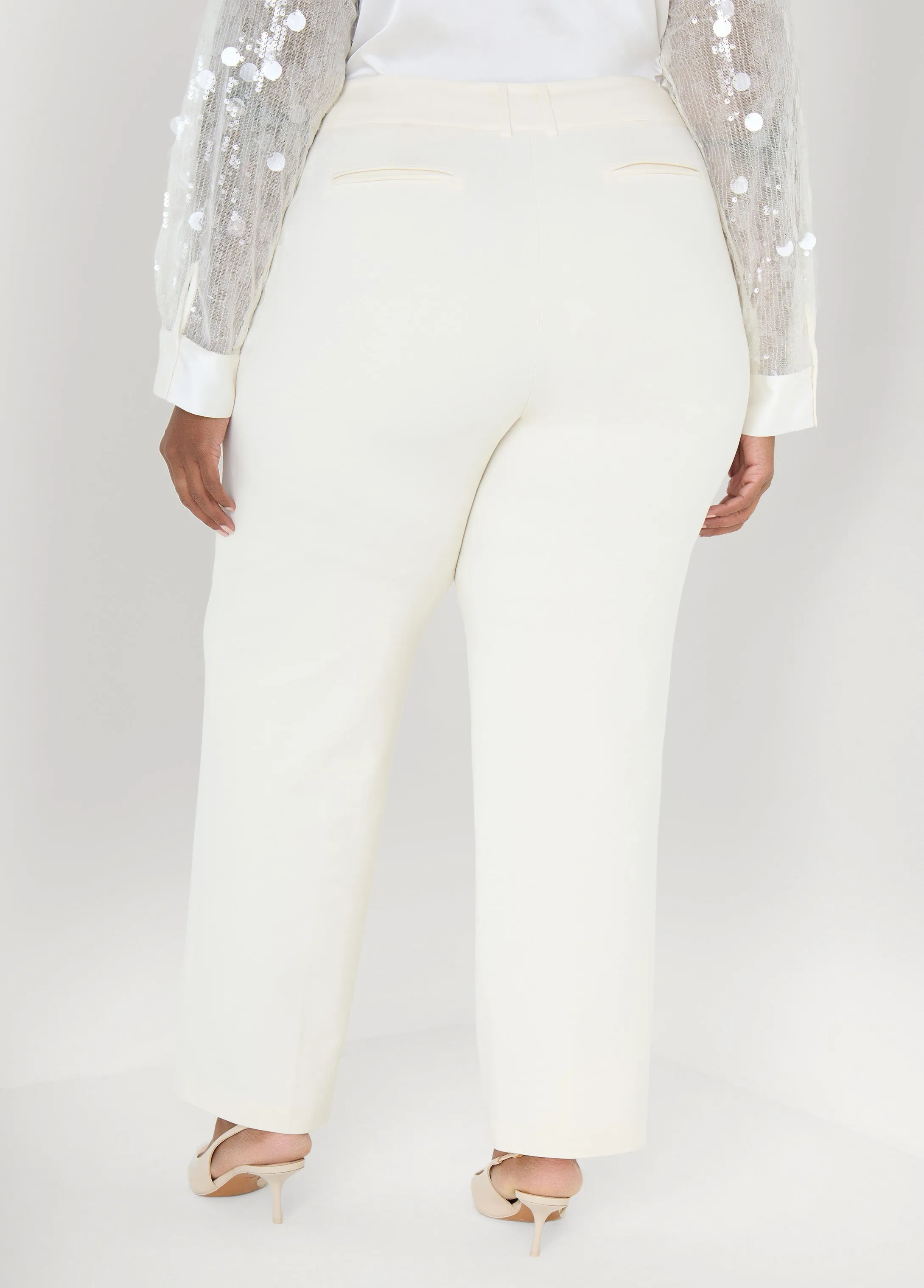 High Rise Straight Leg Trousers sold by Ashley Stewart product image thumbnail 2