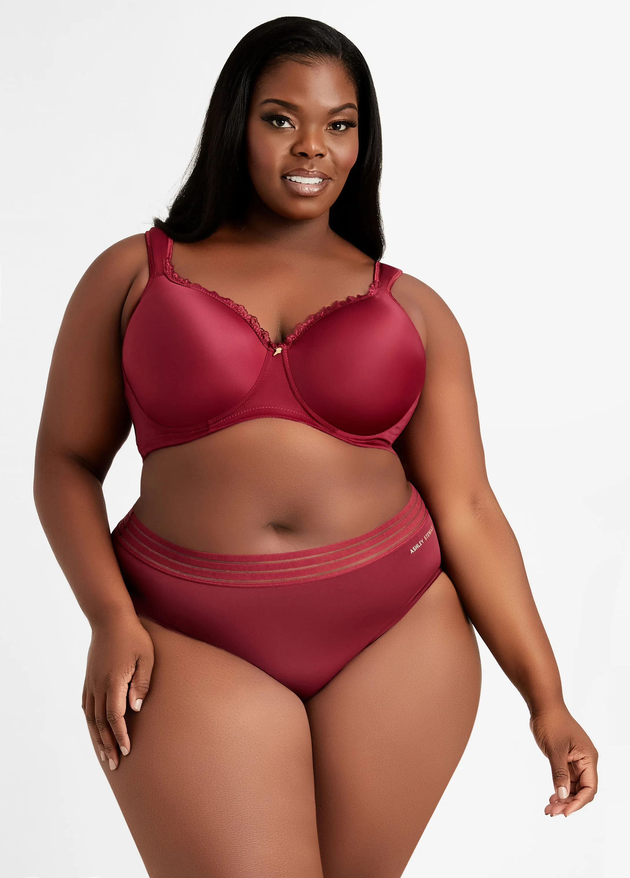 Lace Trim Full Coverage Butterfly Bra sold by Ashley Stewart product image thumbnail 4