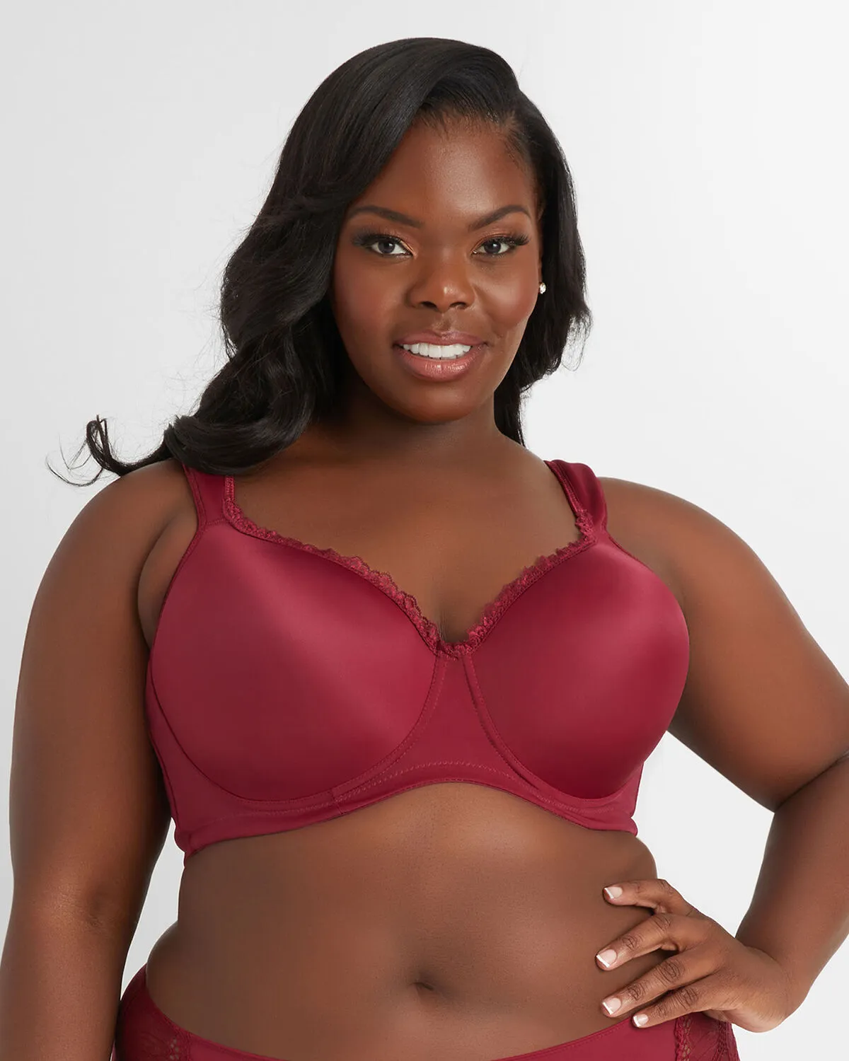Lace Trim Full Coverage Butterfly Bra sold by Ashley Stewart
