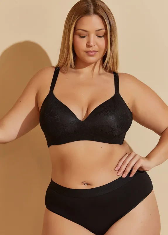 Paneled Lace Hipster Panty sold by Ashley Stewart