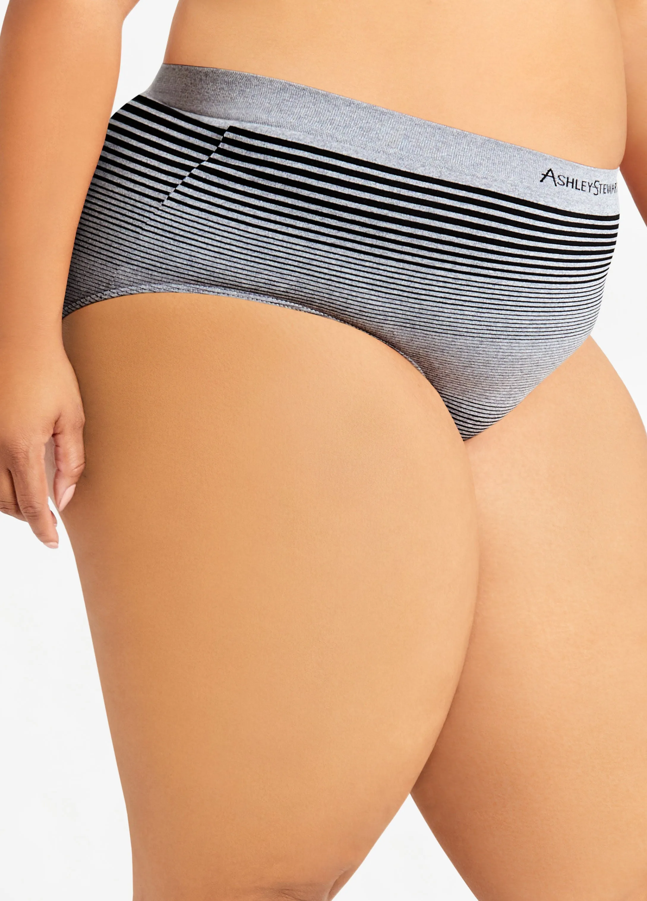 Stripe Seamless Hipster Panty sold by Ashley Stewart product image thumbnail 2