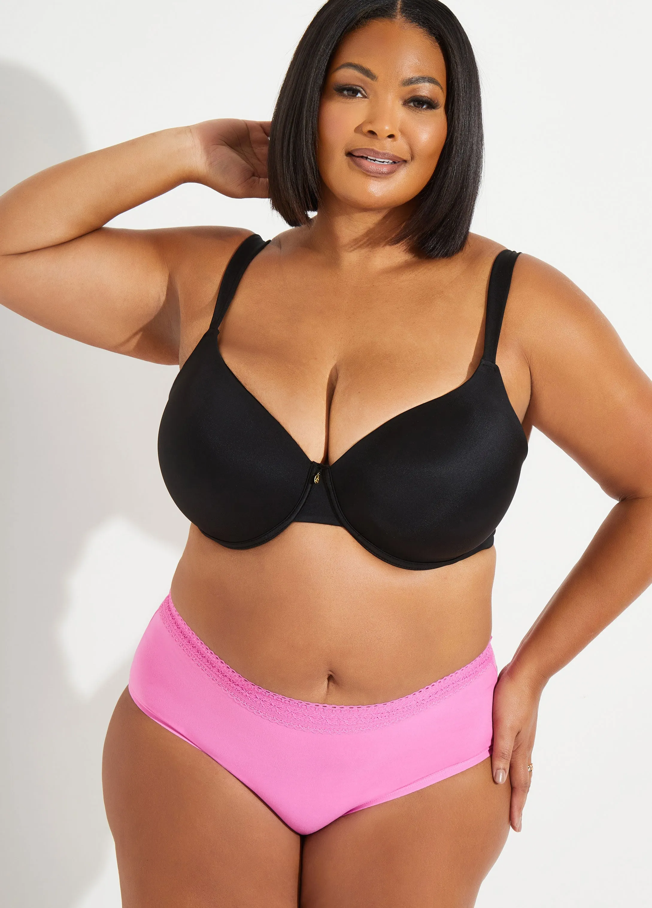 Lace Trimmed Micro Hipster Panty sold by Ashley Stewart product image thumbnail 4