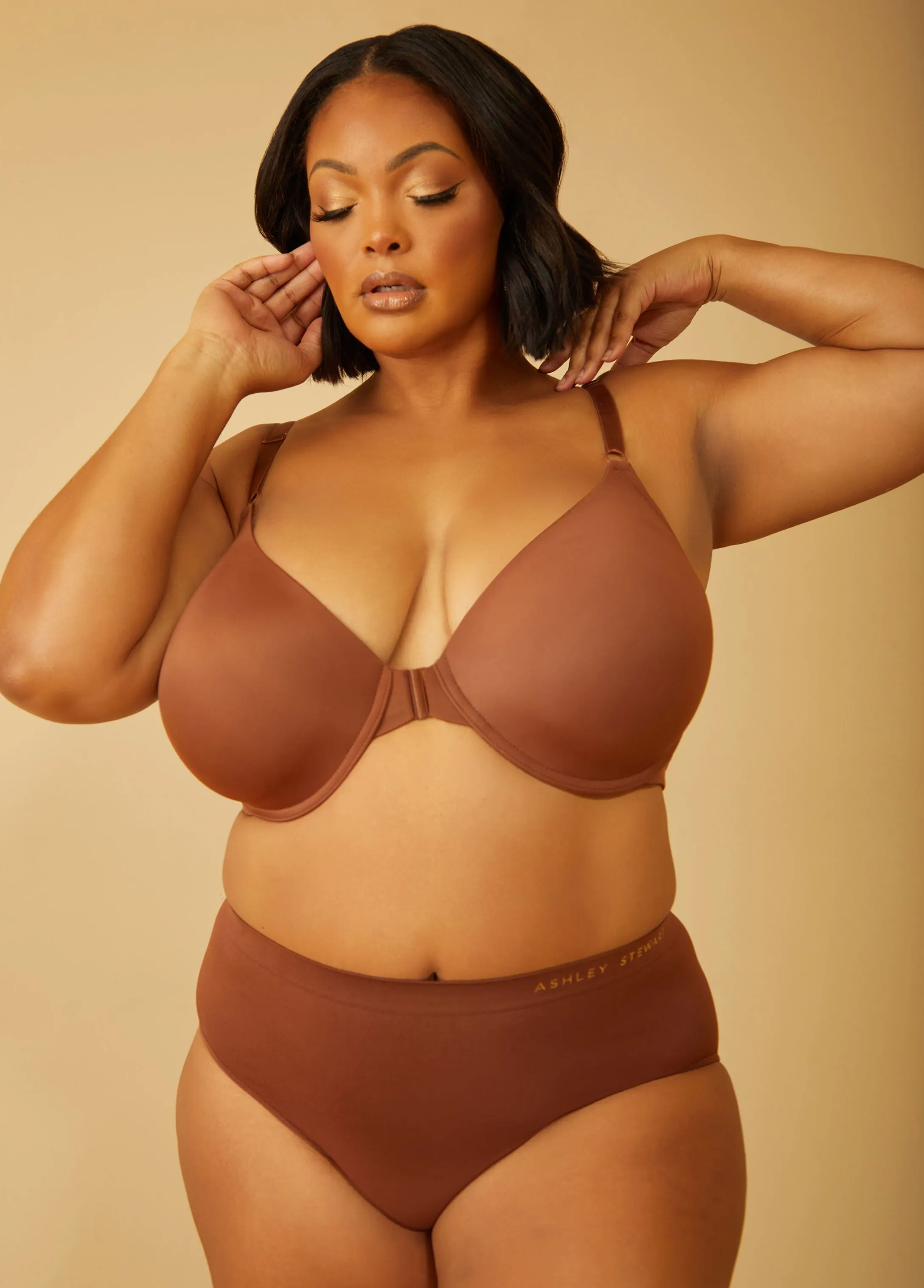 Front Close Smoothing Posture Bra sold by Ashley Stewart product image thumbnail 4