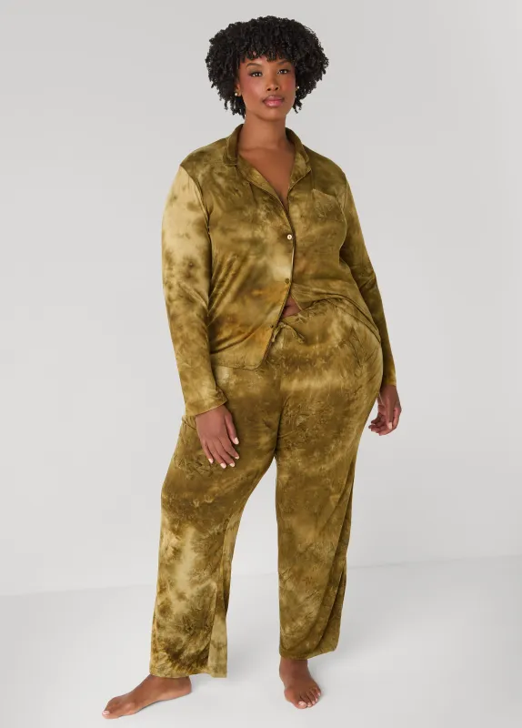 Emme Jordan Tie Dyed PJs Set sold by Ashley Stewart