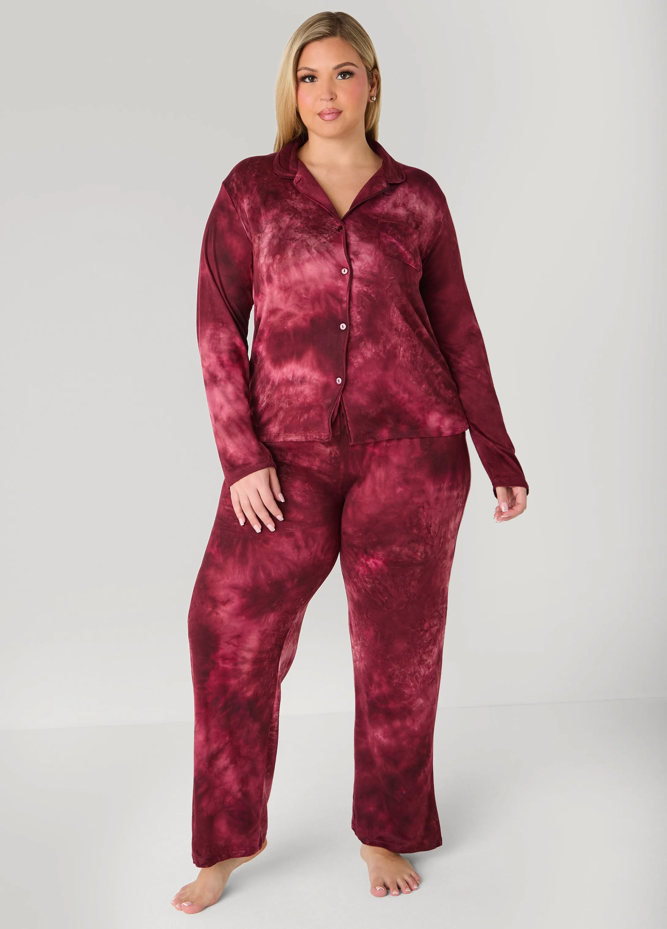Emme Jordan Tie Dyed PJ Set sold by Ashley Stewart
