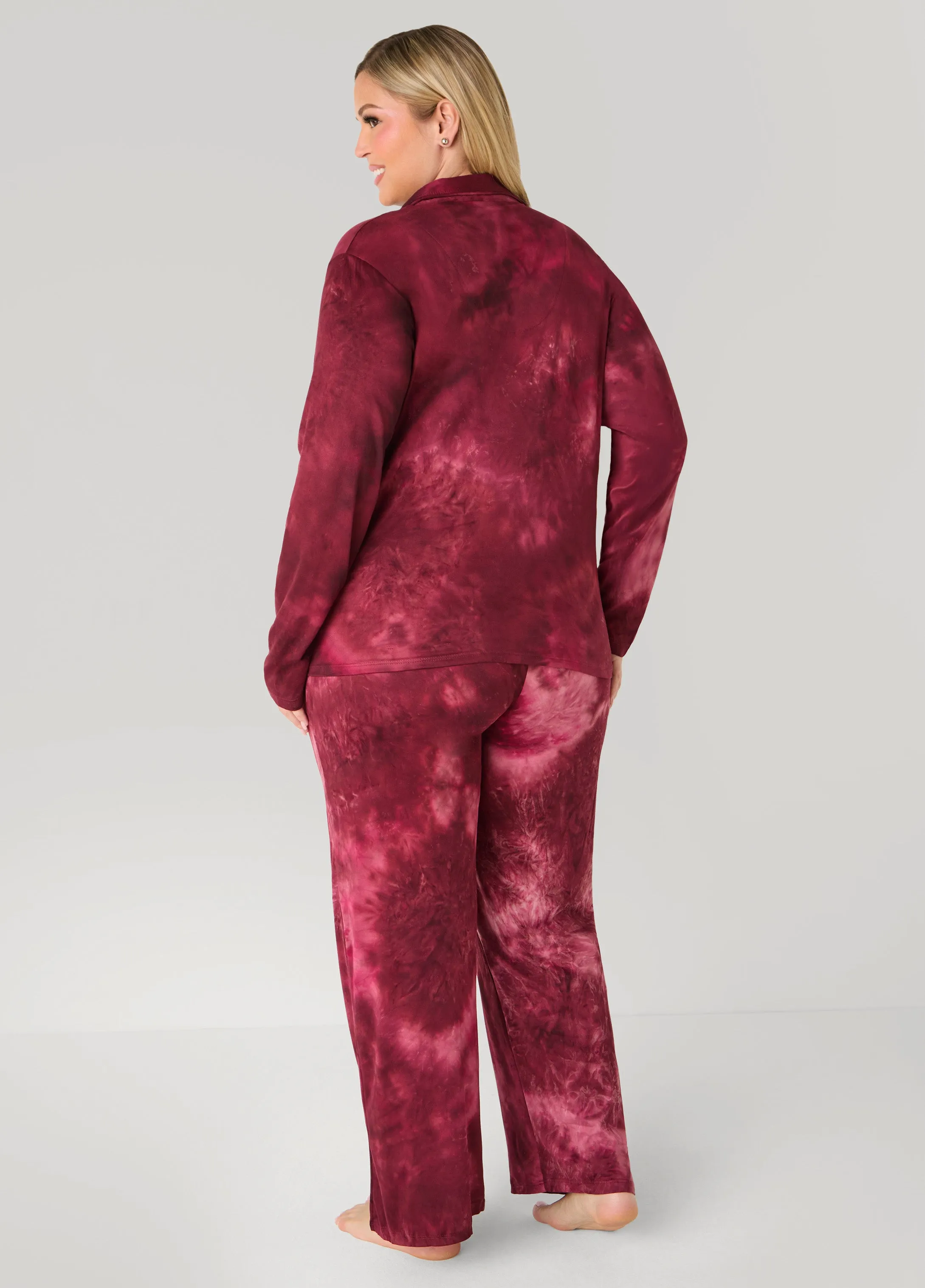 Emme Jordan Tie Dyed PJ Set sold by Ashley Stewart product image thumbnail 4