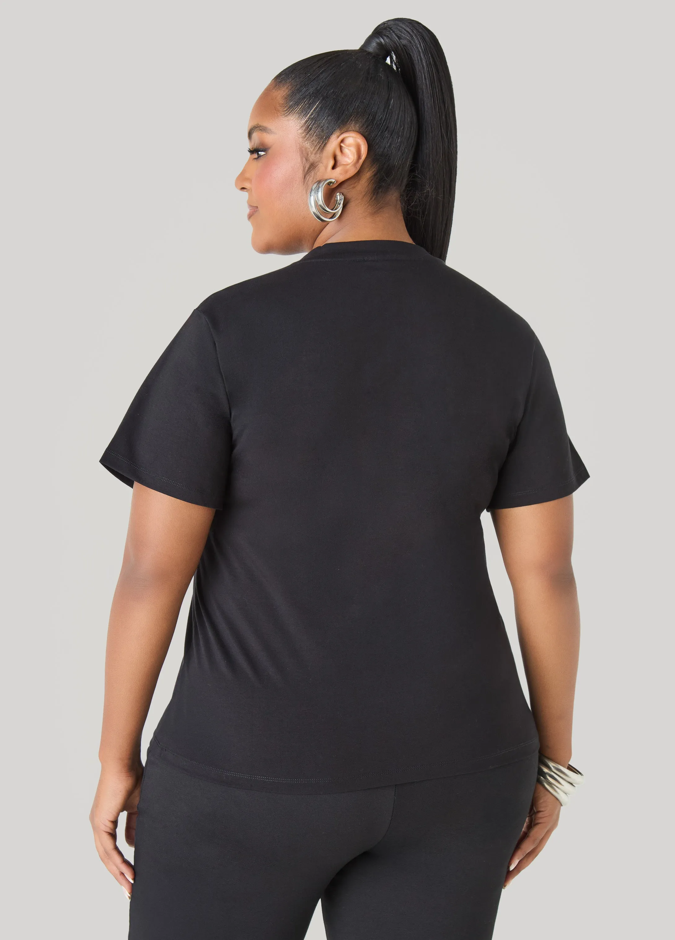 Crystal Silhouette Graphic Tee sold by Ashley Stewart product image thumbnail 4