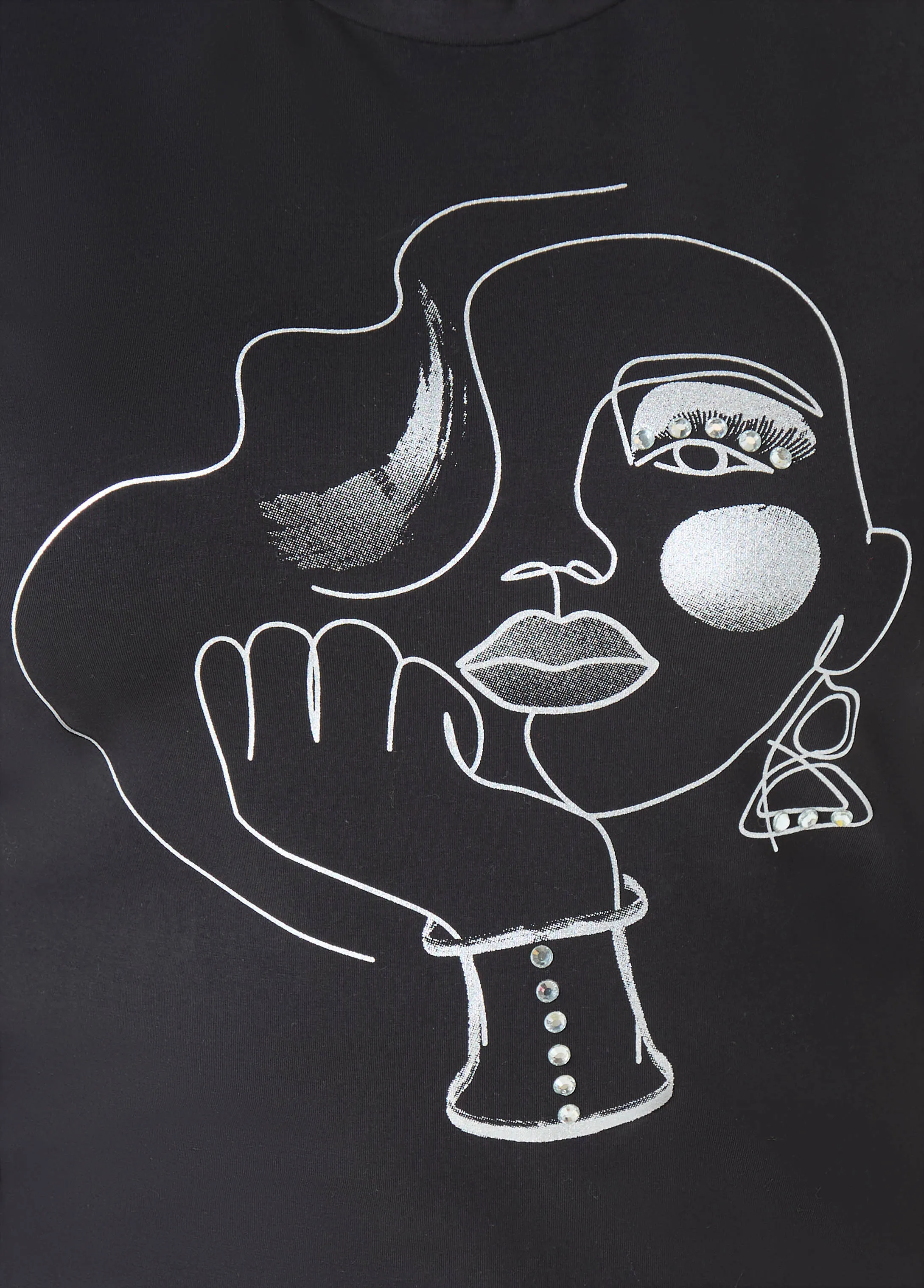 Crystal Silhouette Graphic Tee sold by Ashley Stewart product image thumbnail 2