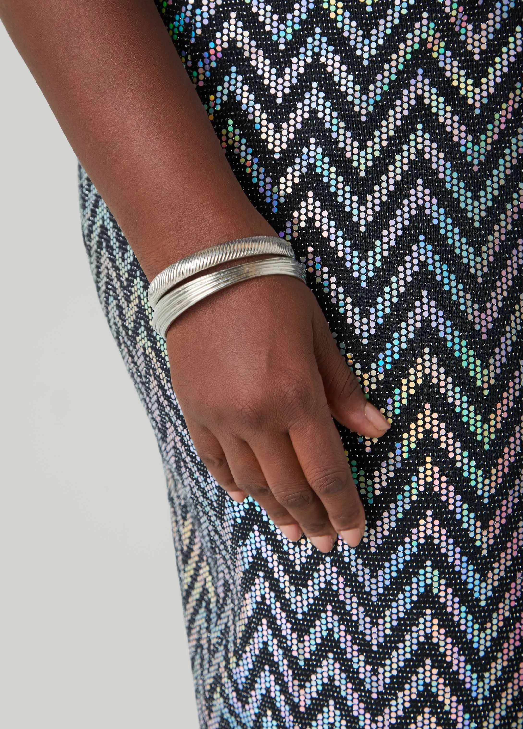 Iridescent Sequin Midi Skirt sold by Ashley Stewart product image thumbnail 3