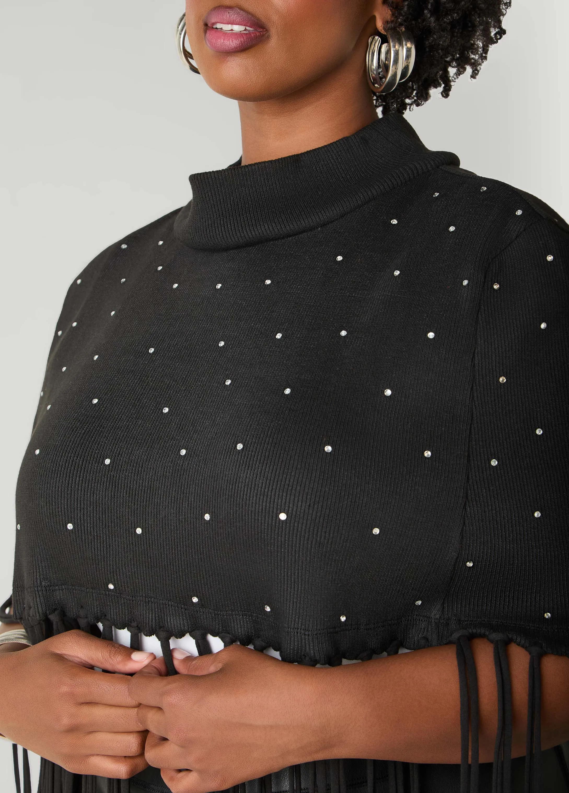 Fringed Crystal Cape sold by Ashley Stewart product image thumbnail 2