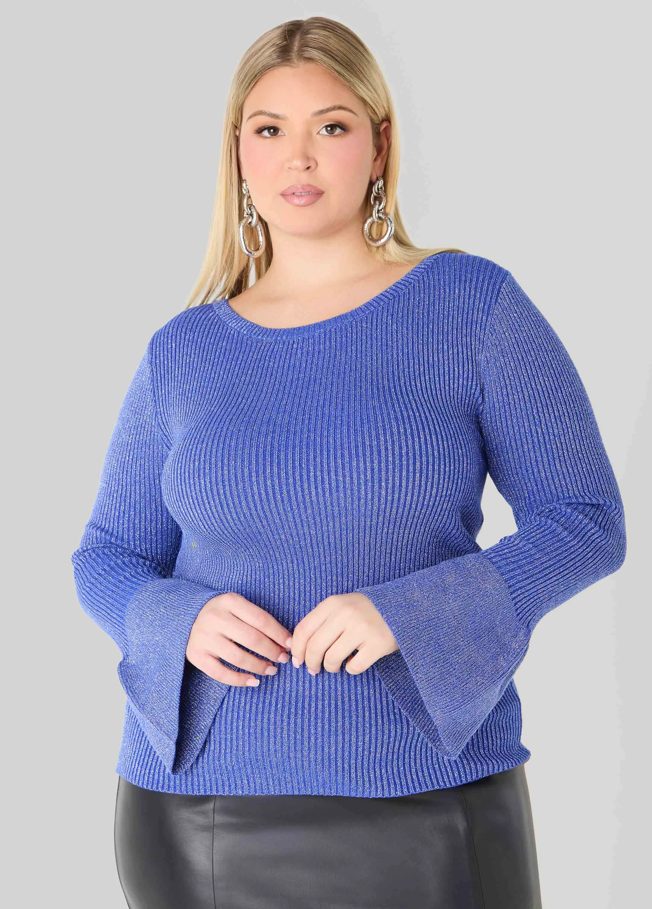 Lurex™ Bell Sleeve Sweater sold by Ashley Stewart