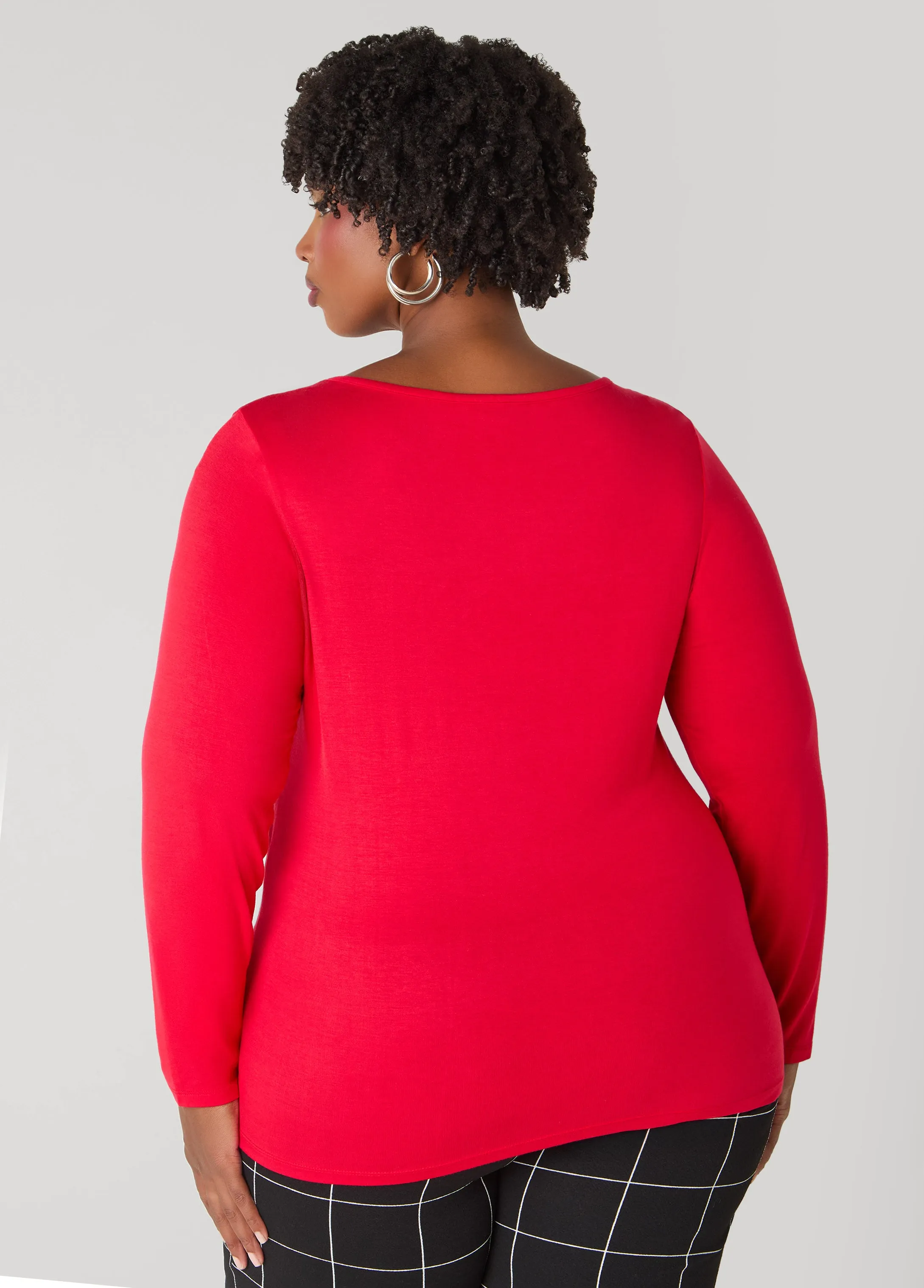 Basic Long Sleeve Jersey Tee sold by Ashley Stewart product image thumbnail 3