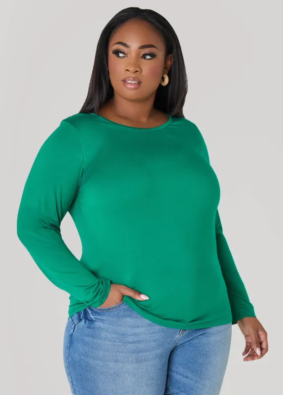 Basic Long Sleeved Jersey Tee sold by Ashley Stewart