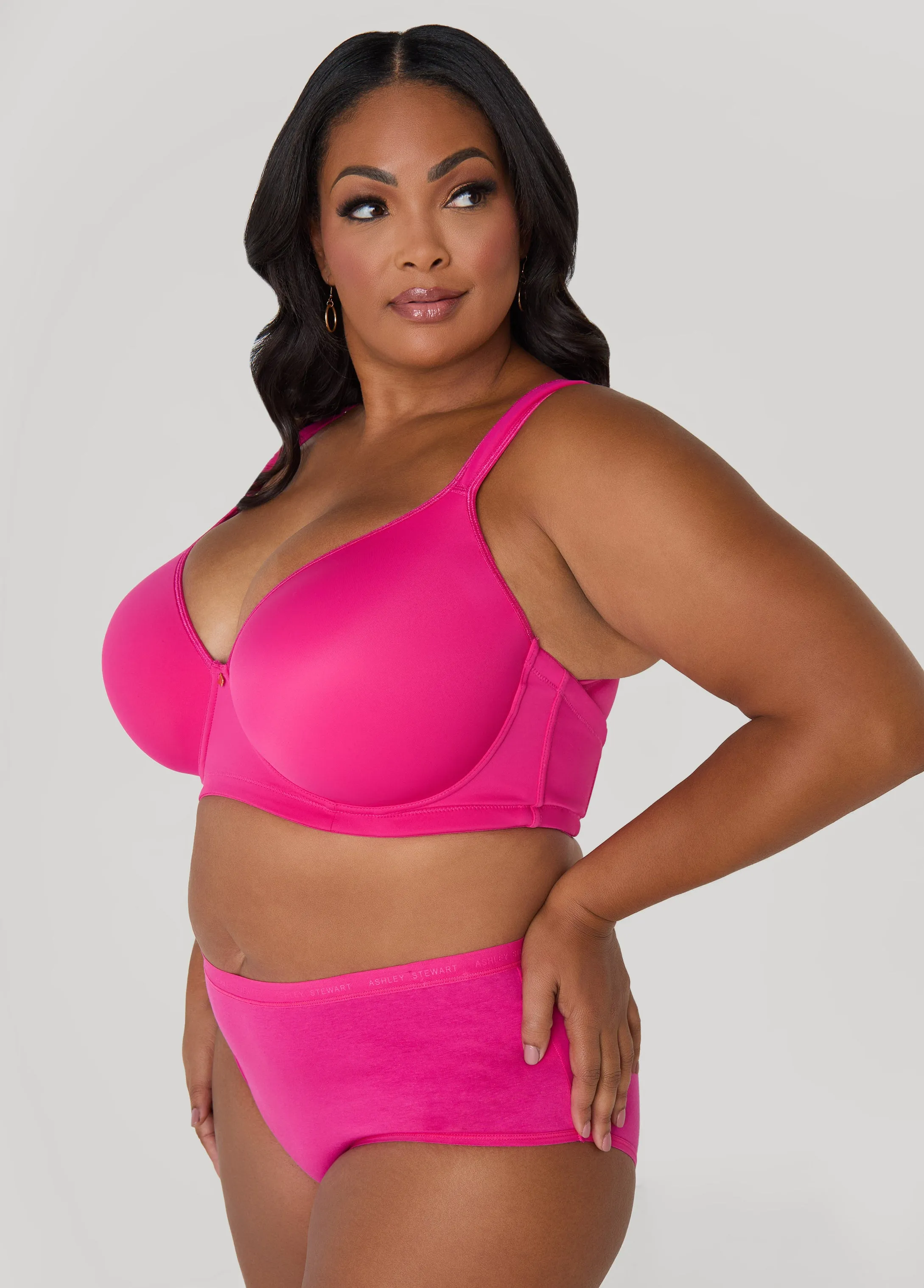 Plunge Smoothing Butterfly Bra sold by Ashley Stewart product image thumbnail 2