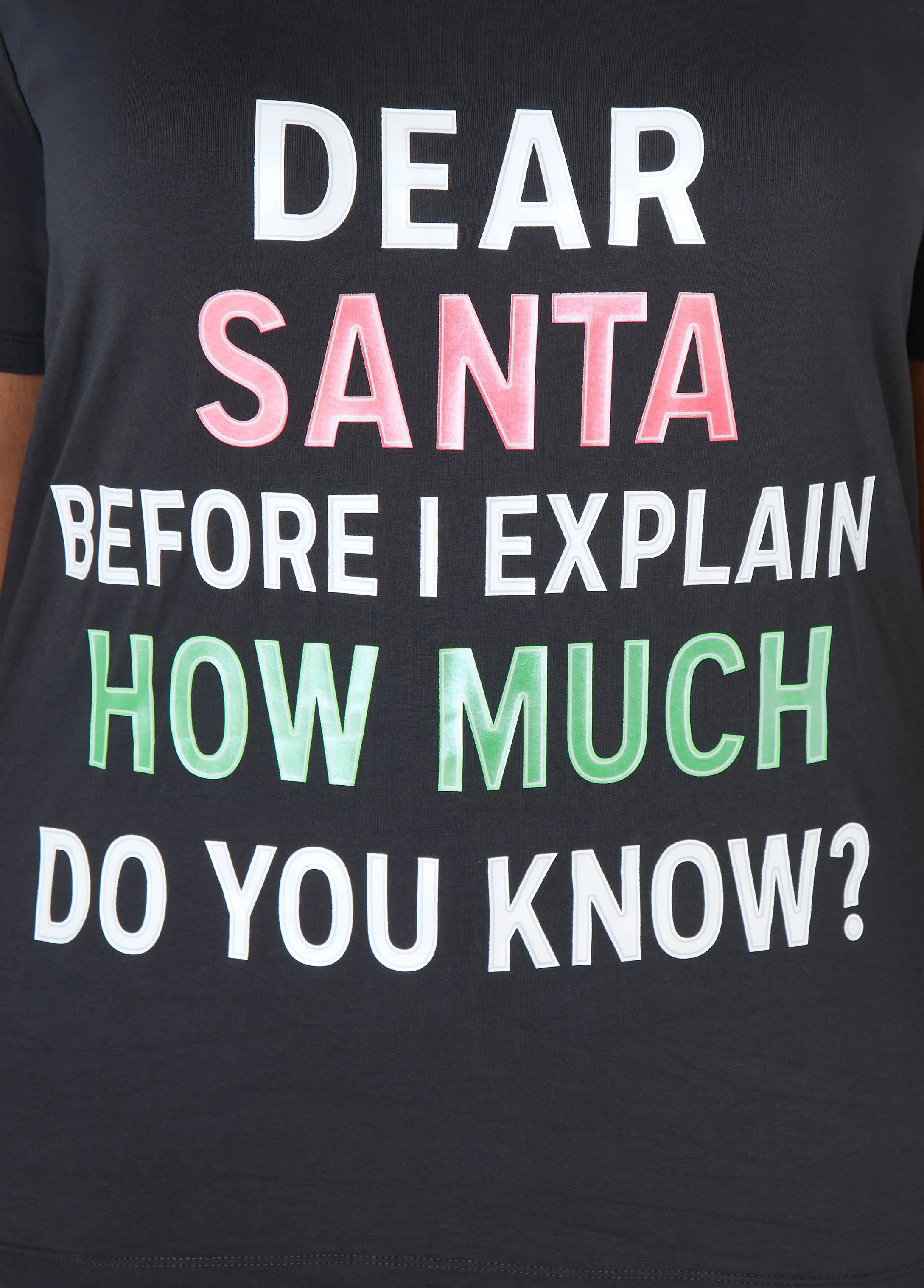 Dear Santa Graphic Tee sold by Ashley Stewart product image thumbnail 3