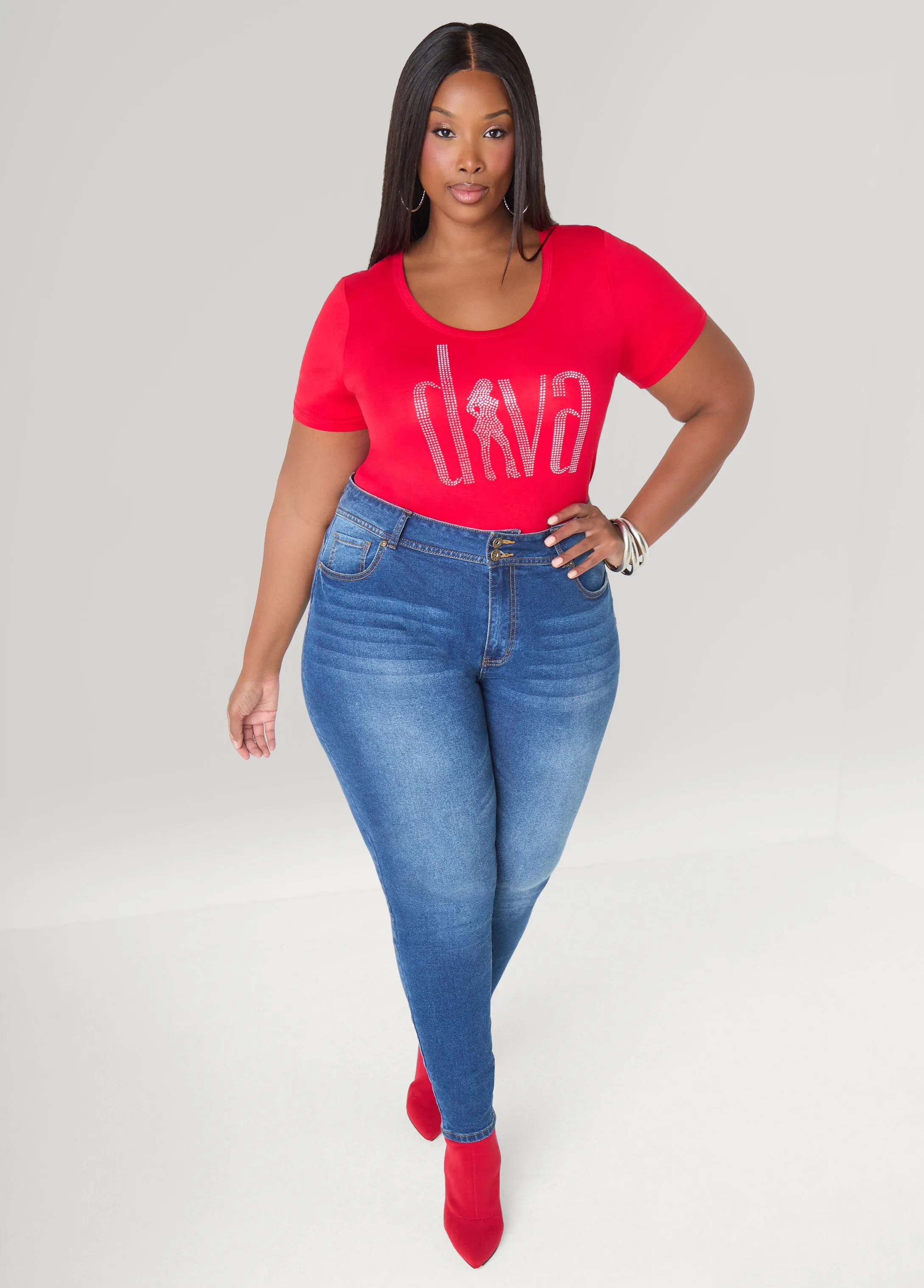 Diva Crystal Tee sold by Ashley Stewart product image thumbnail 3
