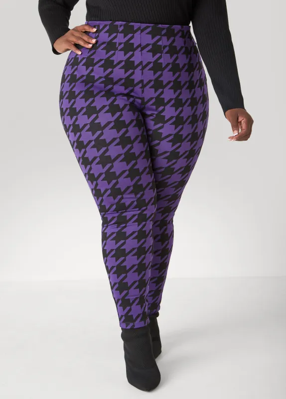 High Waist Houndstooth Leggings sold by Ashley Stewart