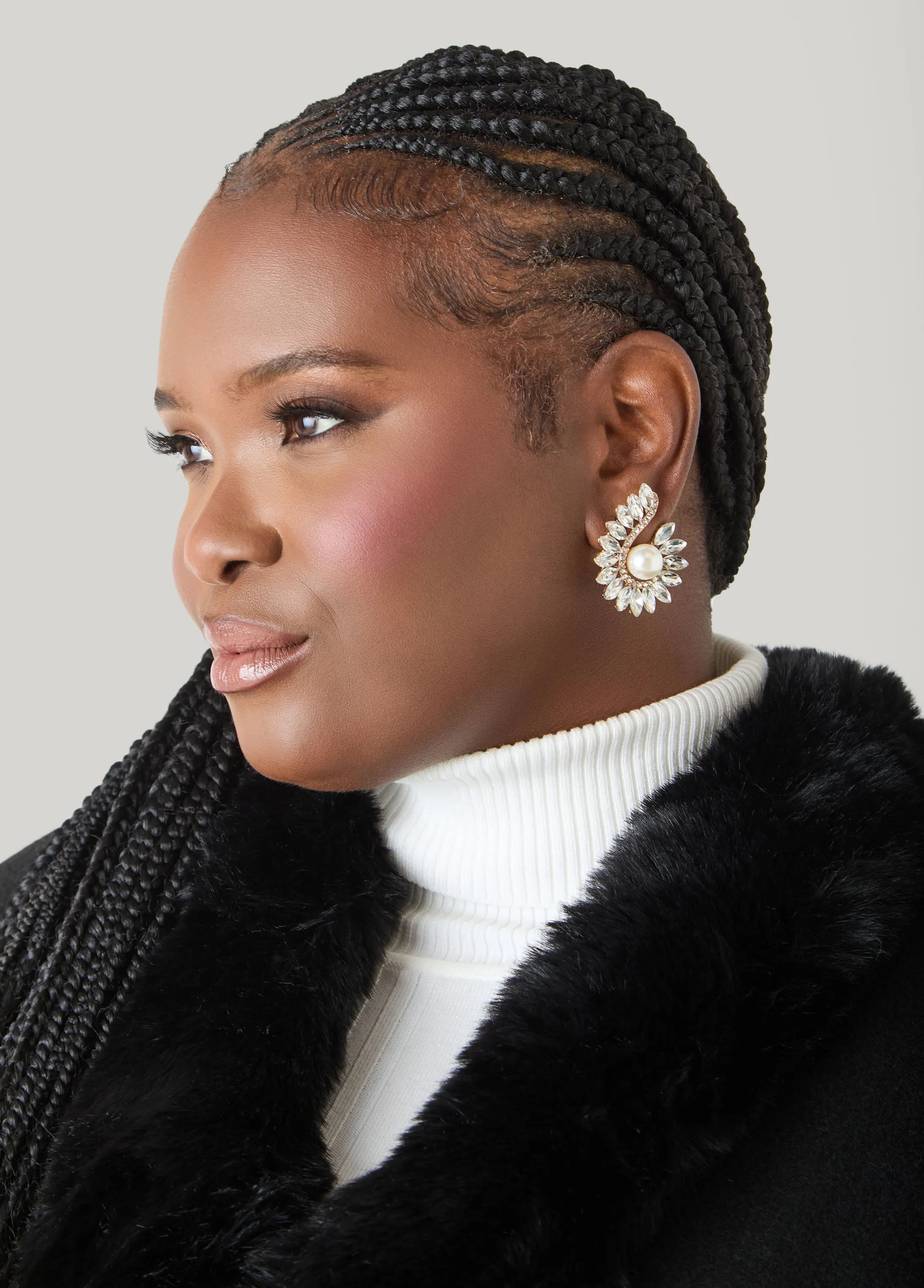 Crystal Swirl Clip On Earrings sold by Ashley Stewart