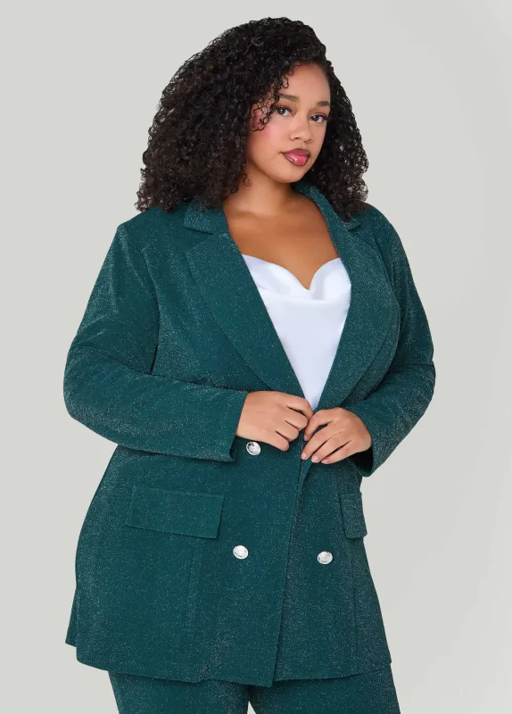 Metallic Boyfriend Blazer sold by Ashley Stewart