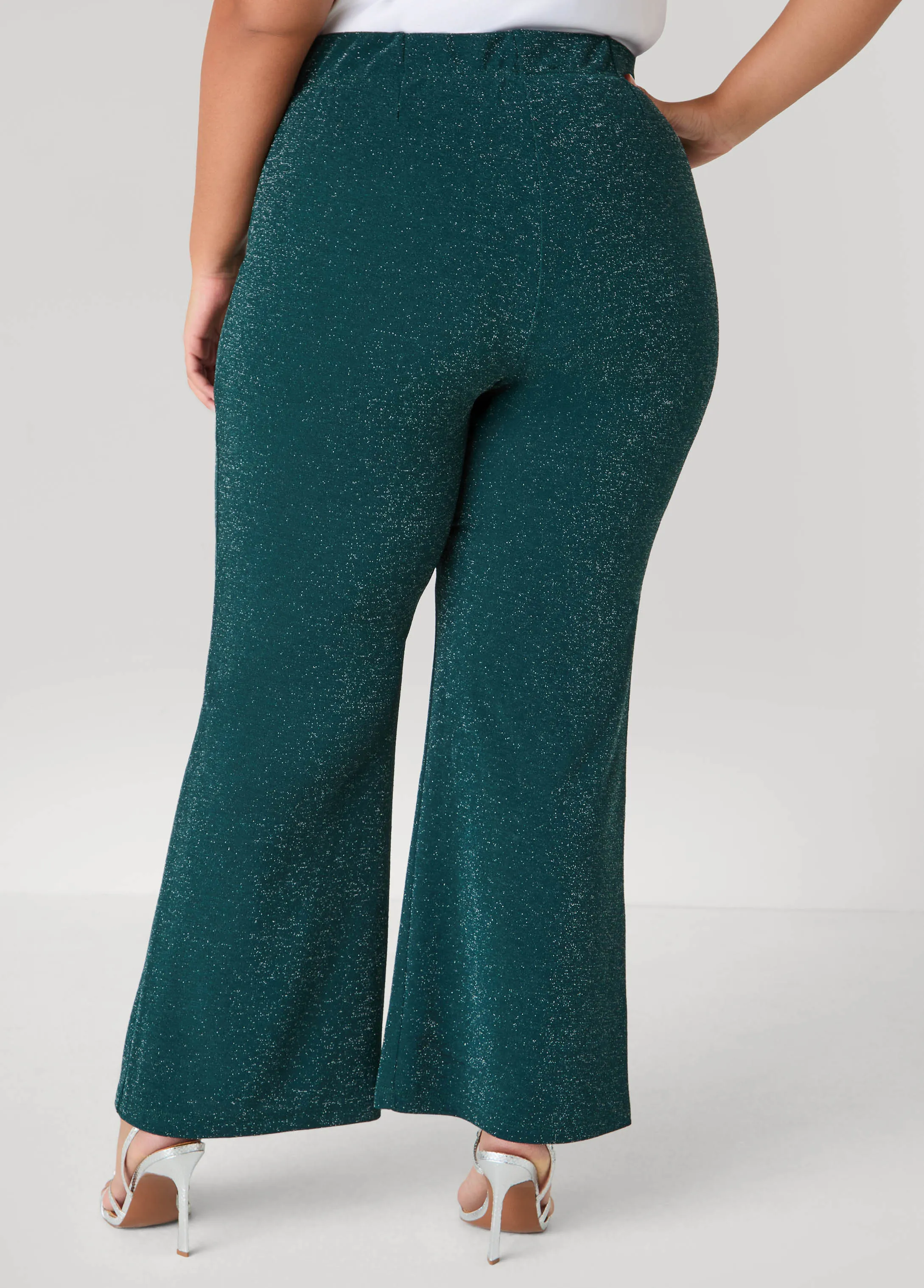 Metallic High Rise Wide Leg Pants sold by Ashley Stewart product image thumbnail 3