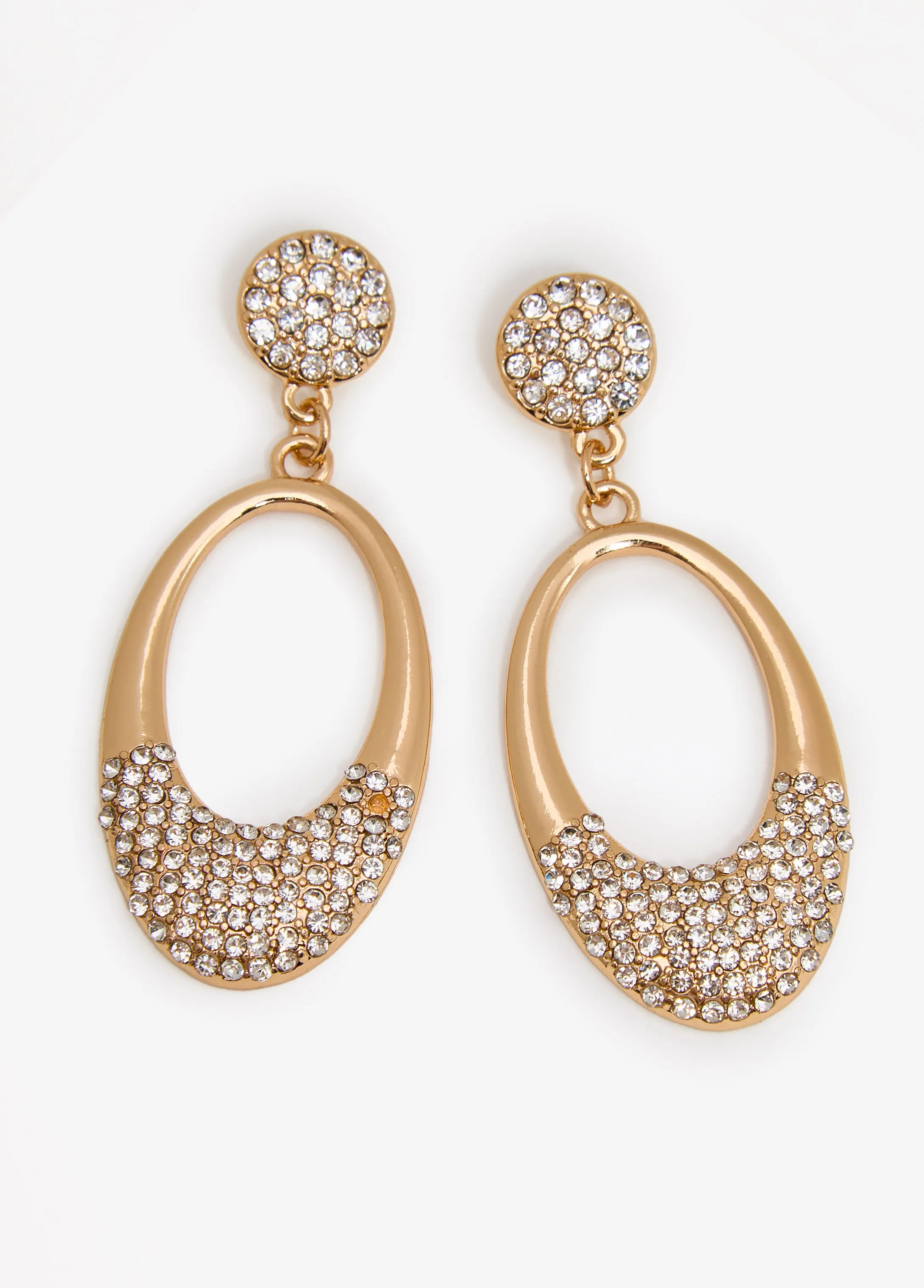 Crystal Oval Earrings sold by Ashley Stewart