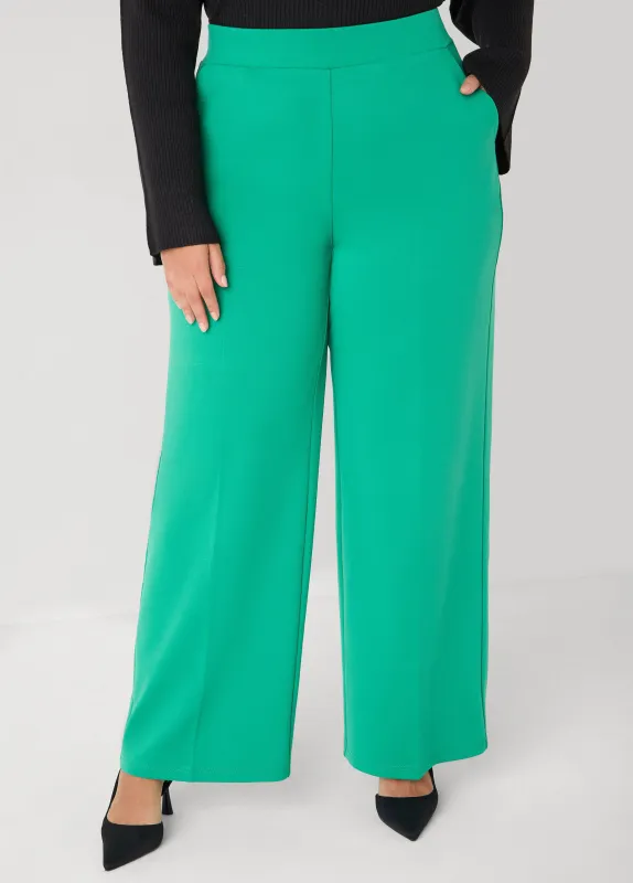 Pull On Ponte Wide Leg Pants sold by Ashley Stewart