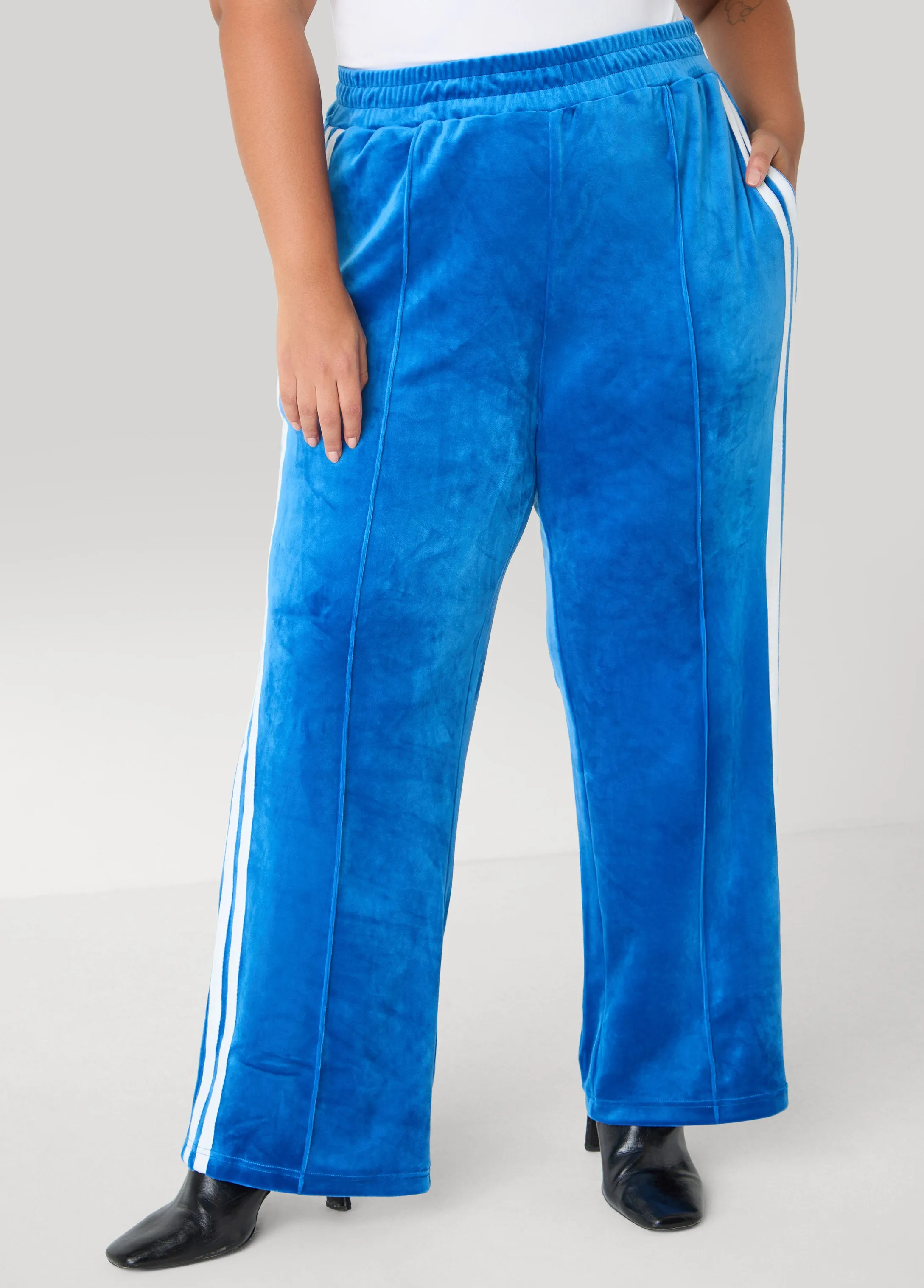 Striped Velour Track Pants sold by Ashley Stewart product image thumbnail 3