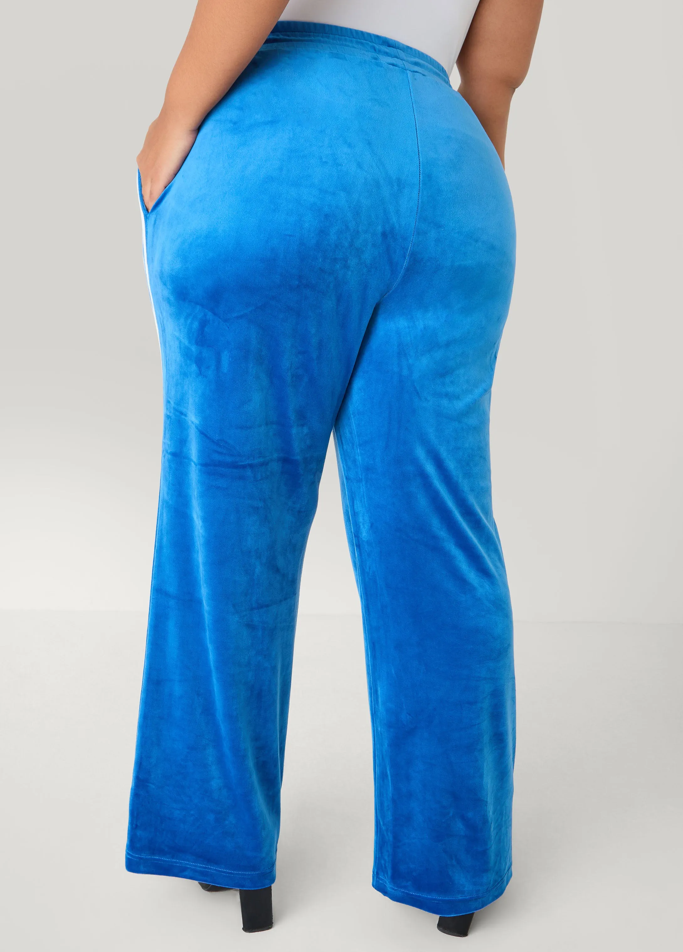 Striped Velour Track Pants sold by Ashley Stewart product image thumbnail 5