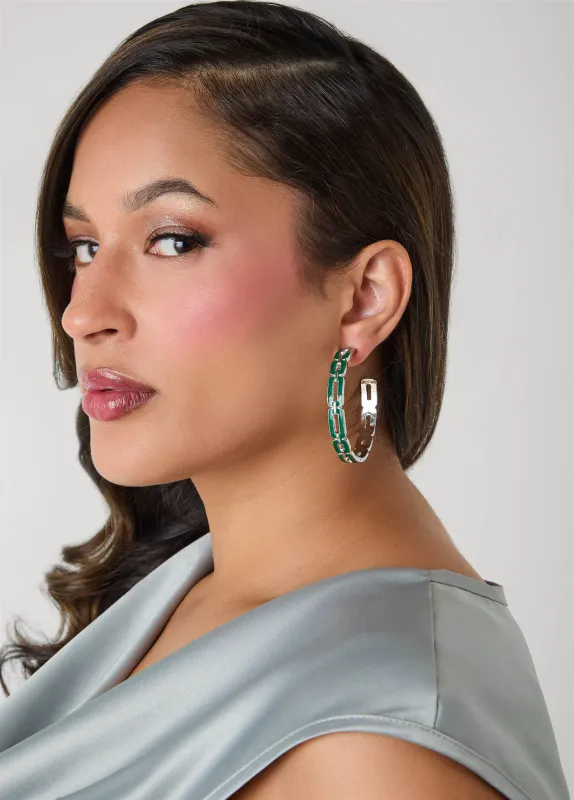Chain Hoop Earrings sold by Ashley Stewart