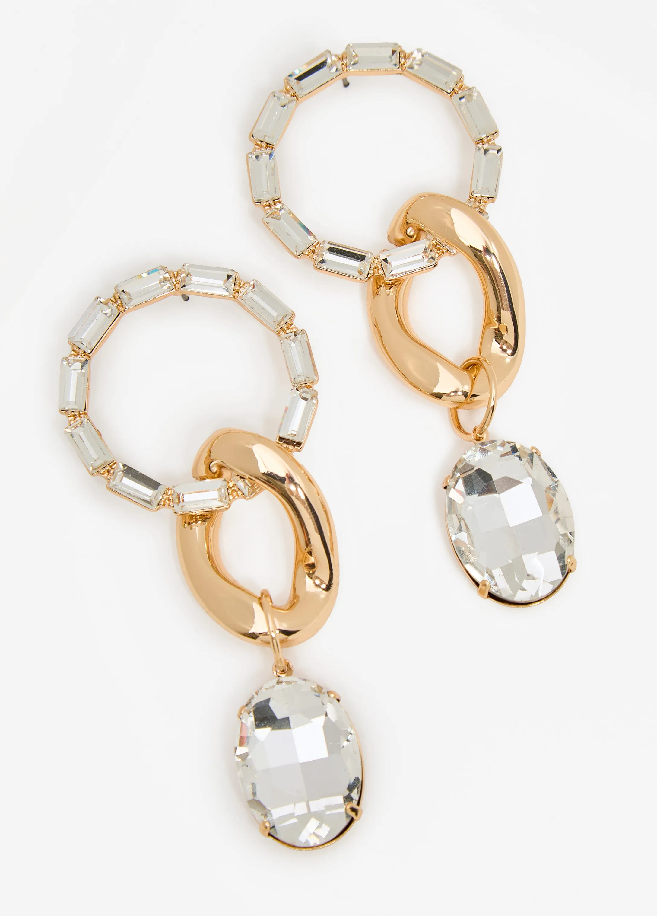 Crystal Ring Drop Earrings sold by Ashley Stewart