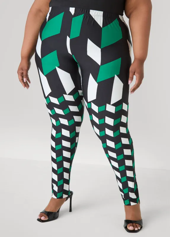 Geo Print Leggings made by Ashley Stewart