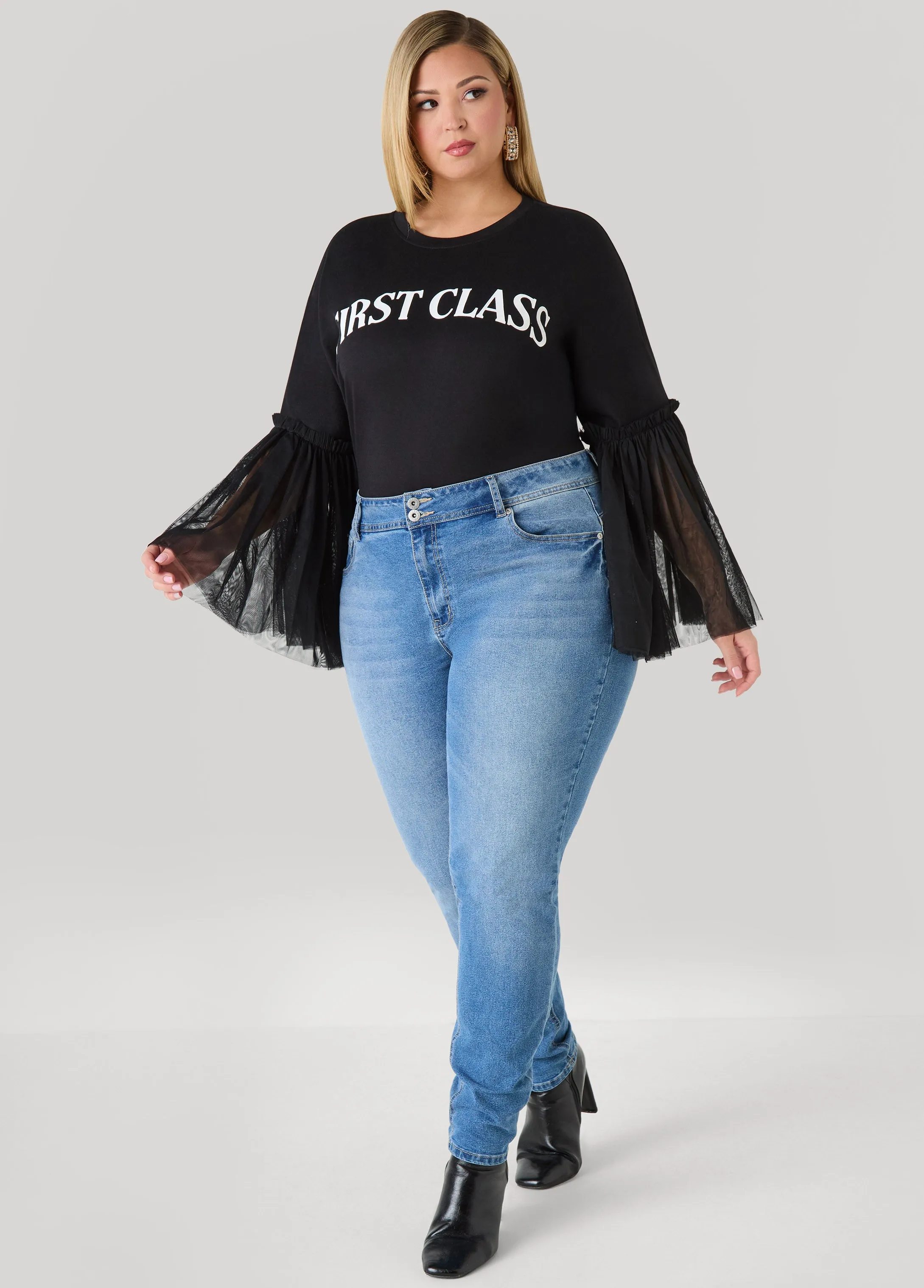 First Class Paneled Graphic Tee sold by Ashley Stewart product image thumbnail 3